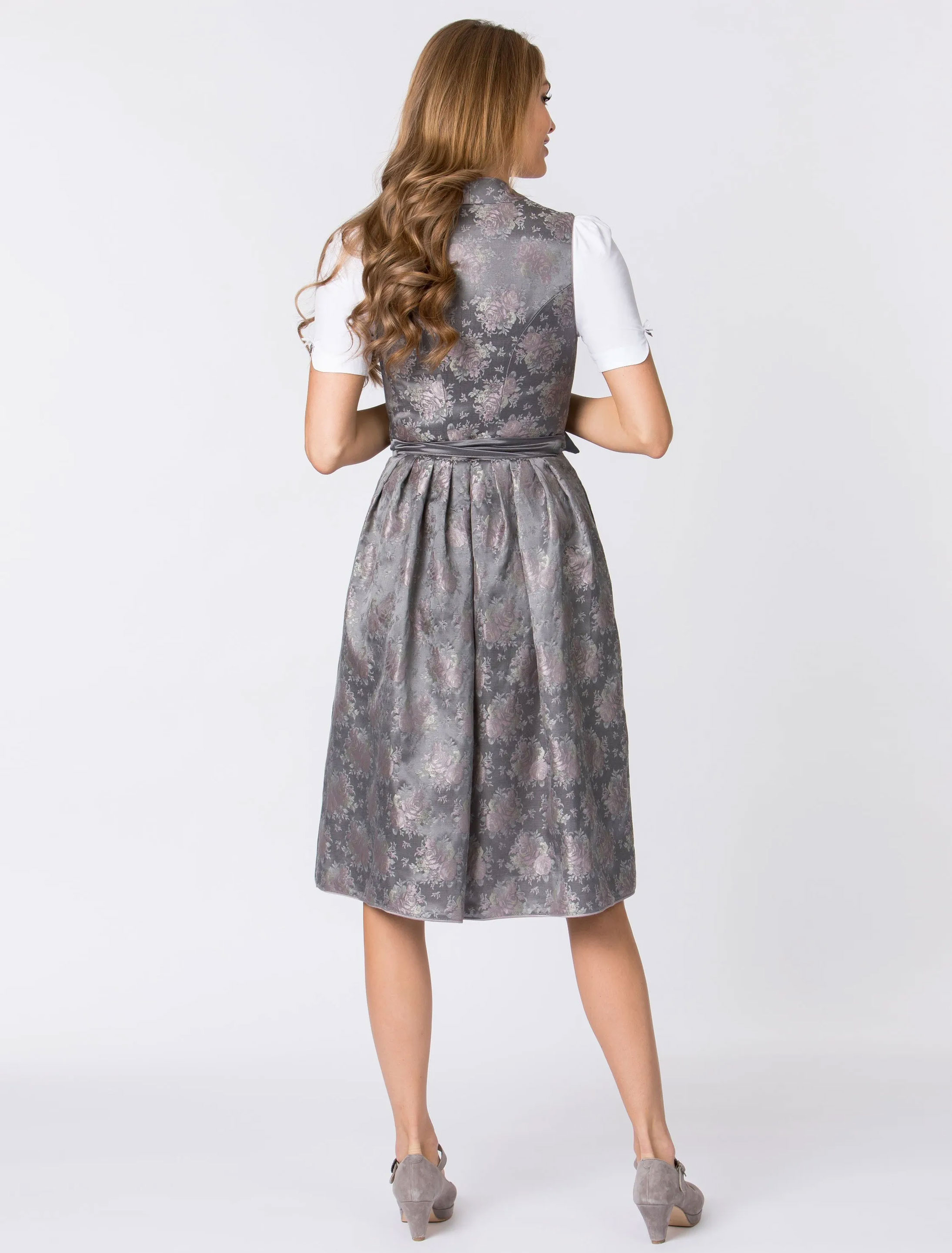 Dirndl Willow Blumenmuster Damen rosa 38