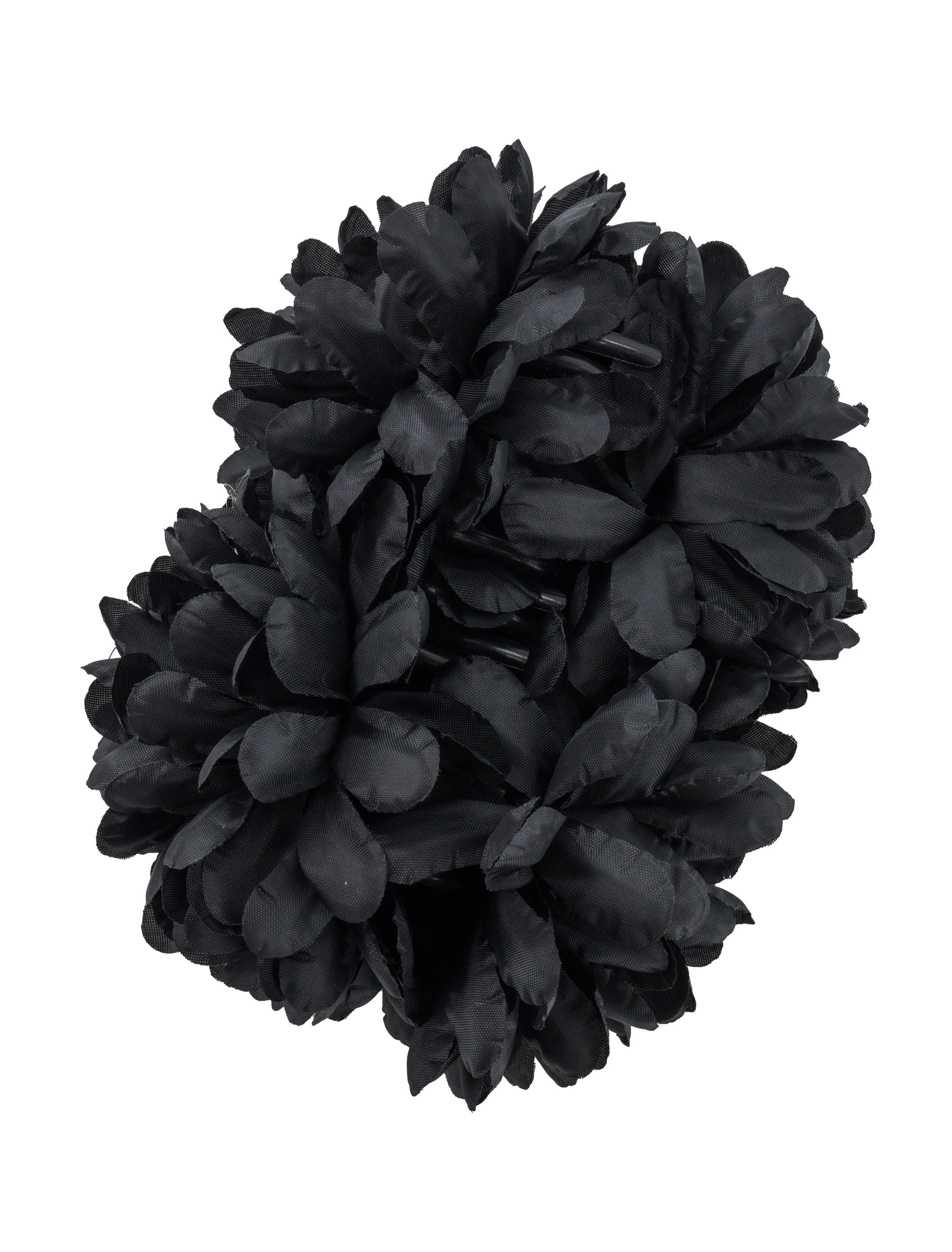 Haarklammer Blume schwarz