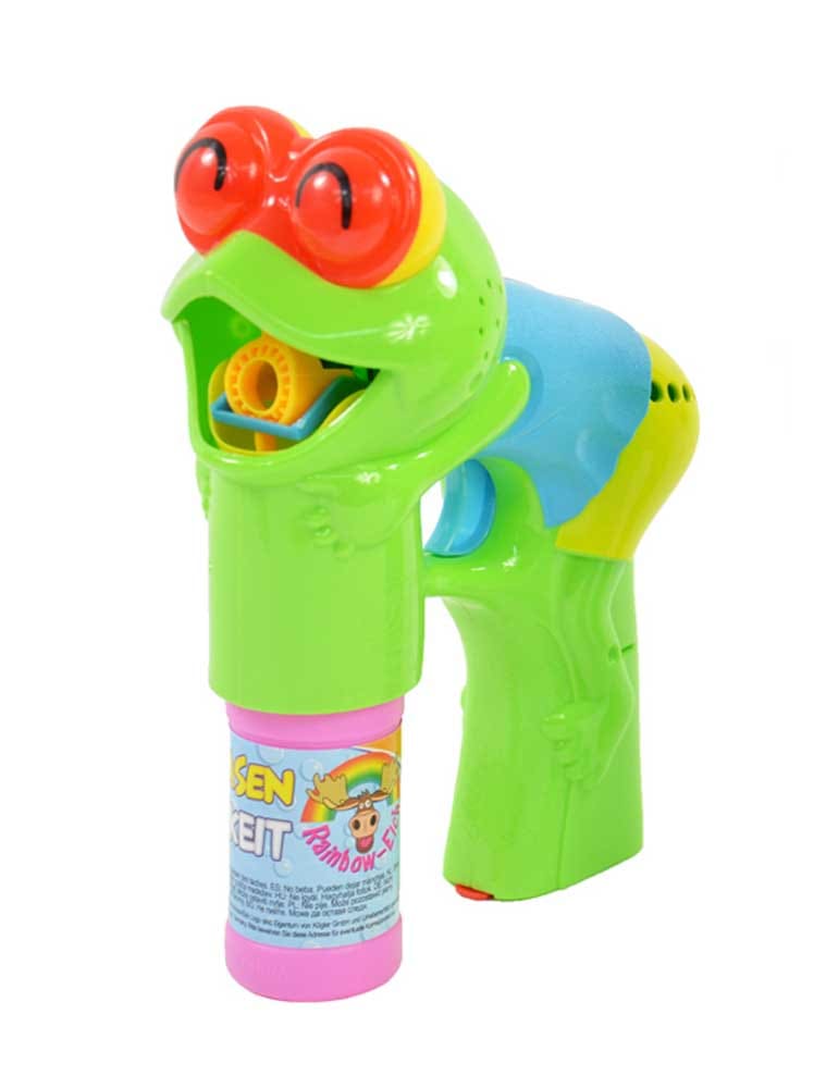 Seifenblasenpistole Frosch mit Licht und Musik Kinder grün