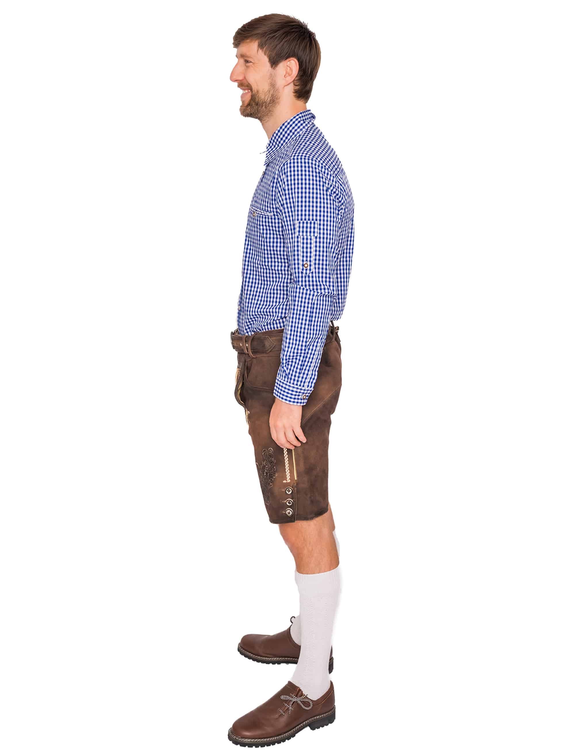 Lederhose Leo kurz Herren braun 4XL