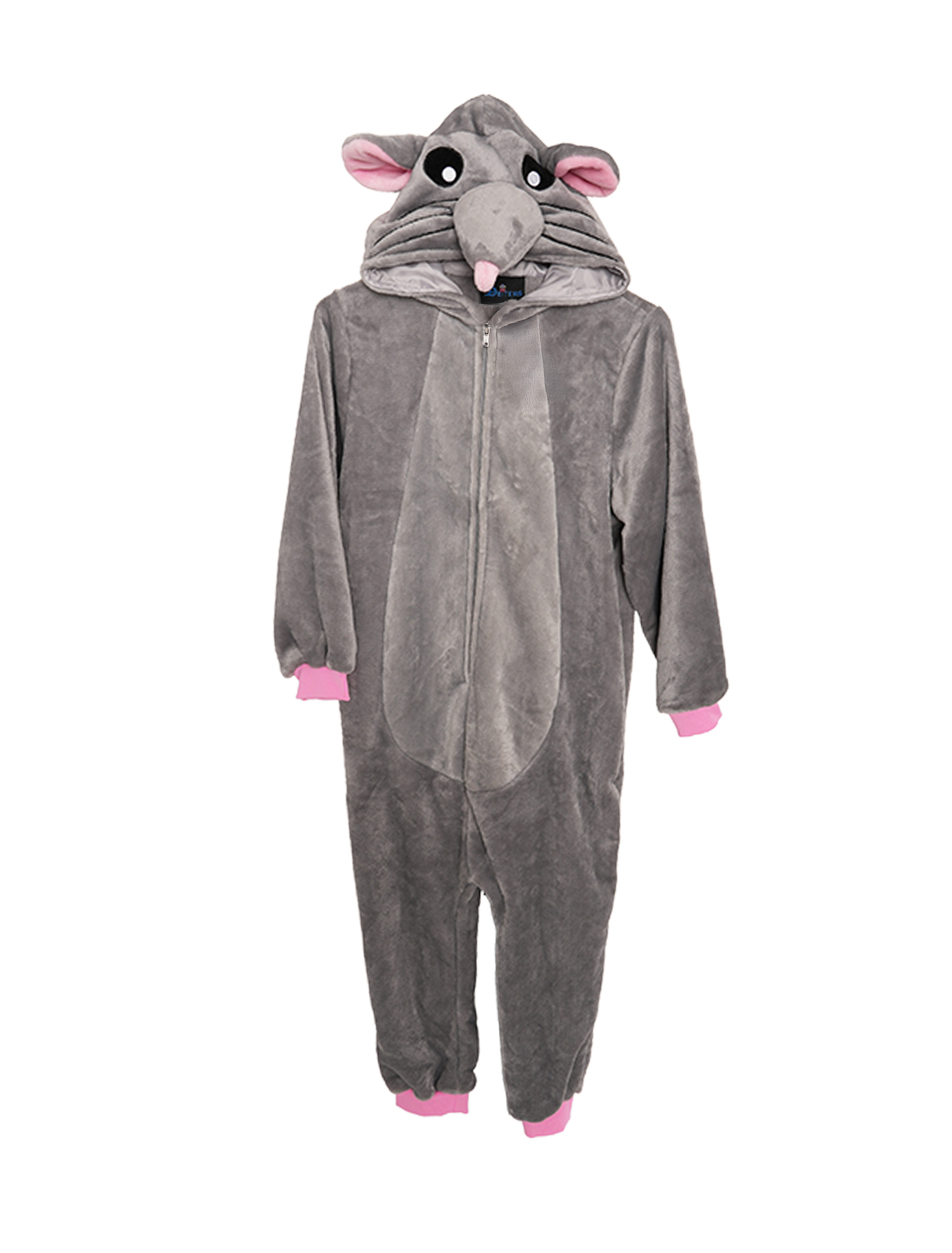 Overall Plüsch Maus Kinder grau 98/104