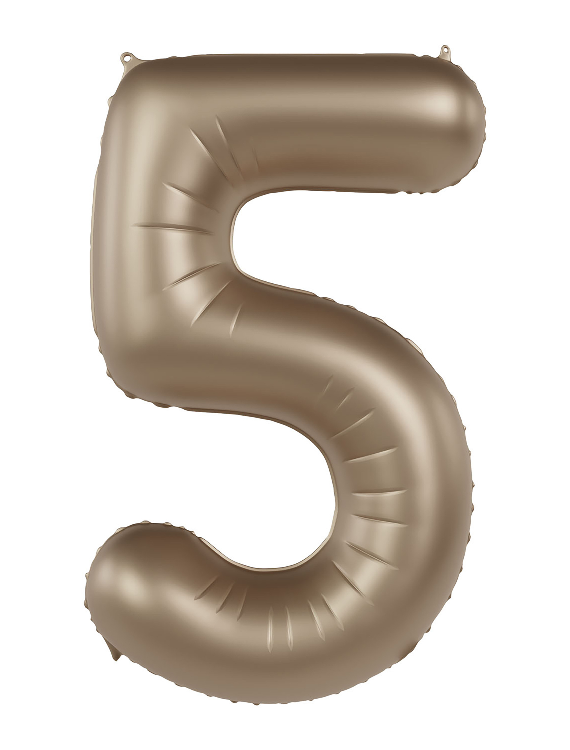 Folienballon Zahl 5 L matt gold