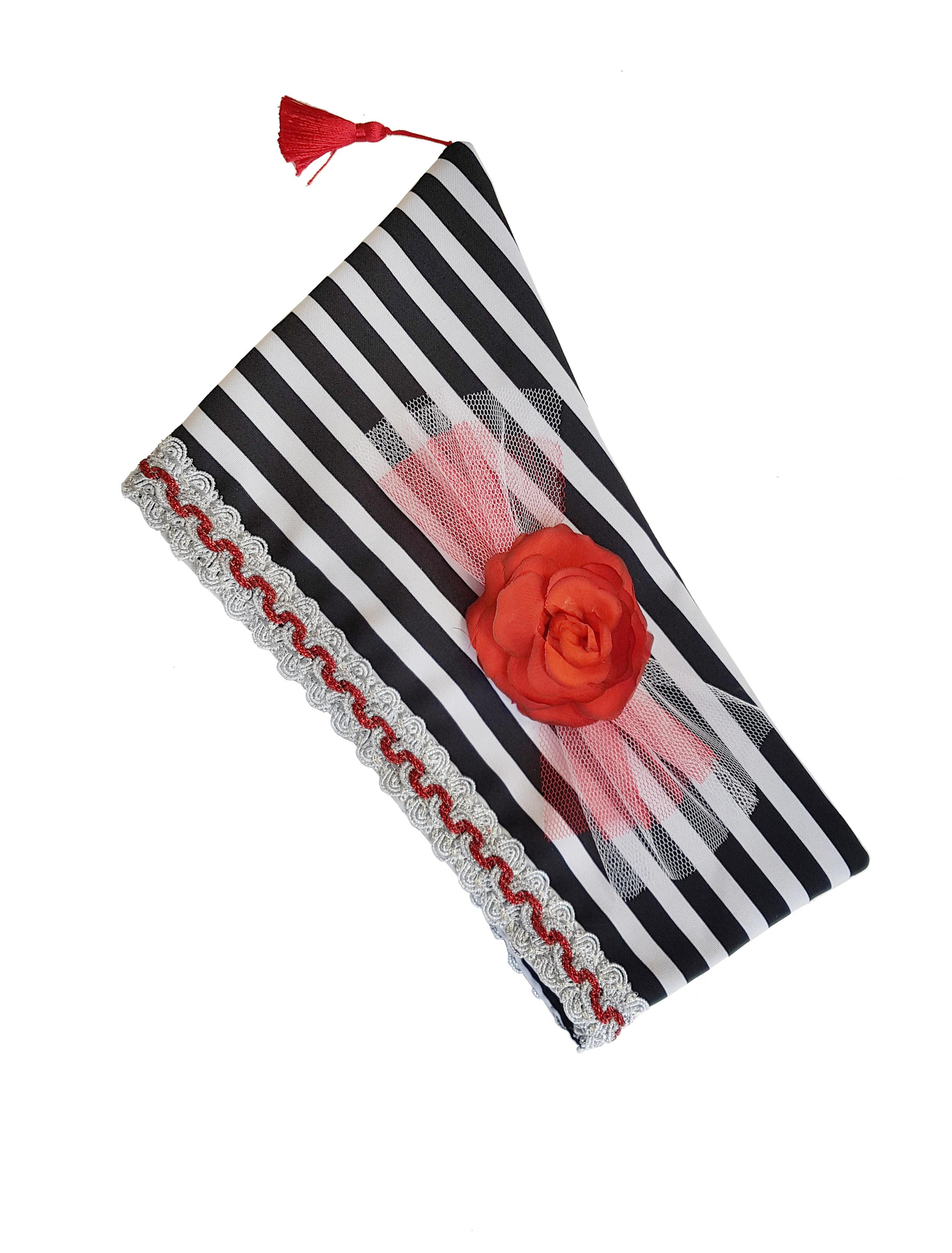 Komiteemütze schwarz/weiß/rot