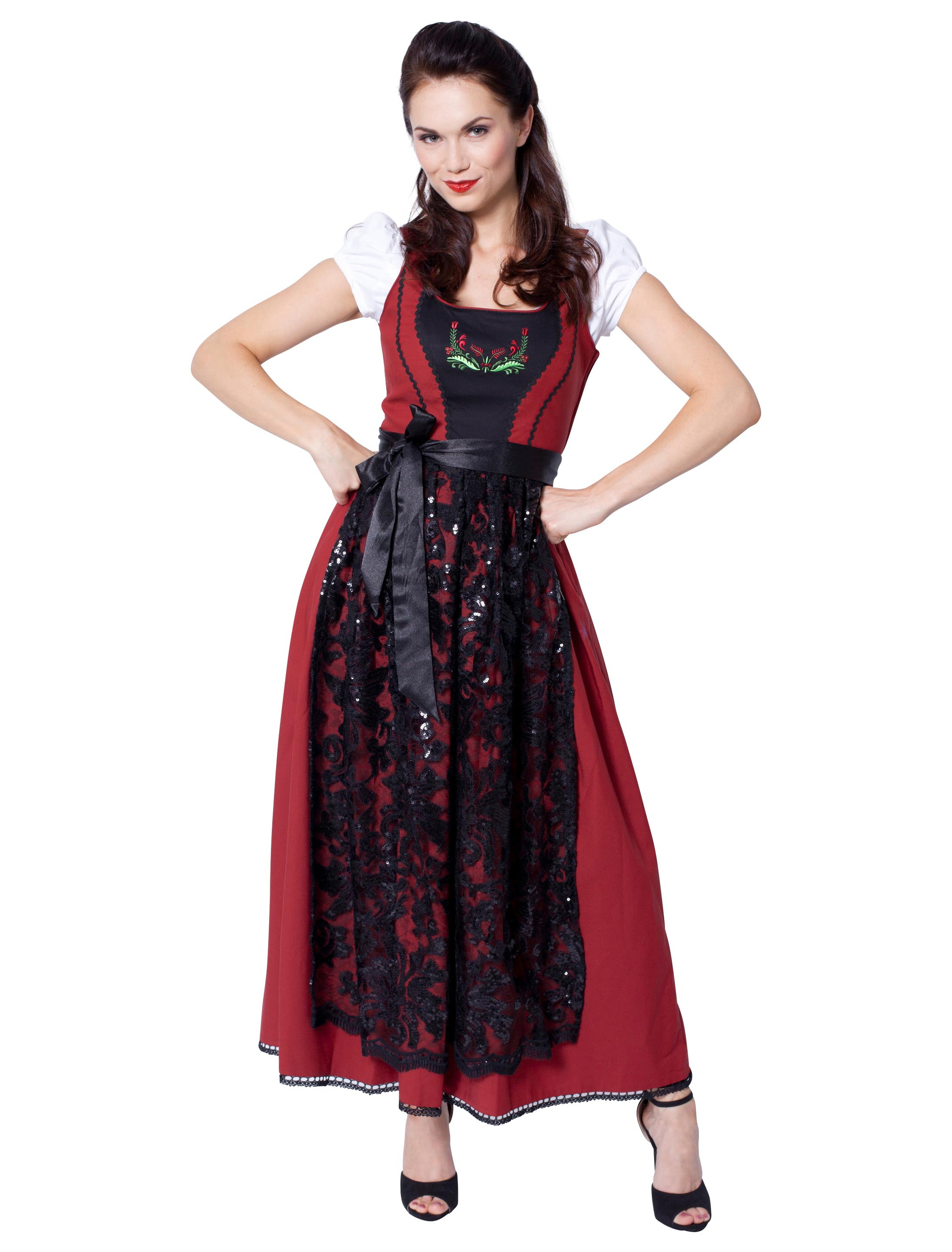 Dirndl Christa Damen bordeaux 38