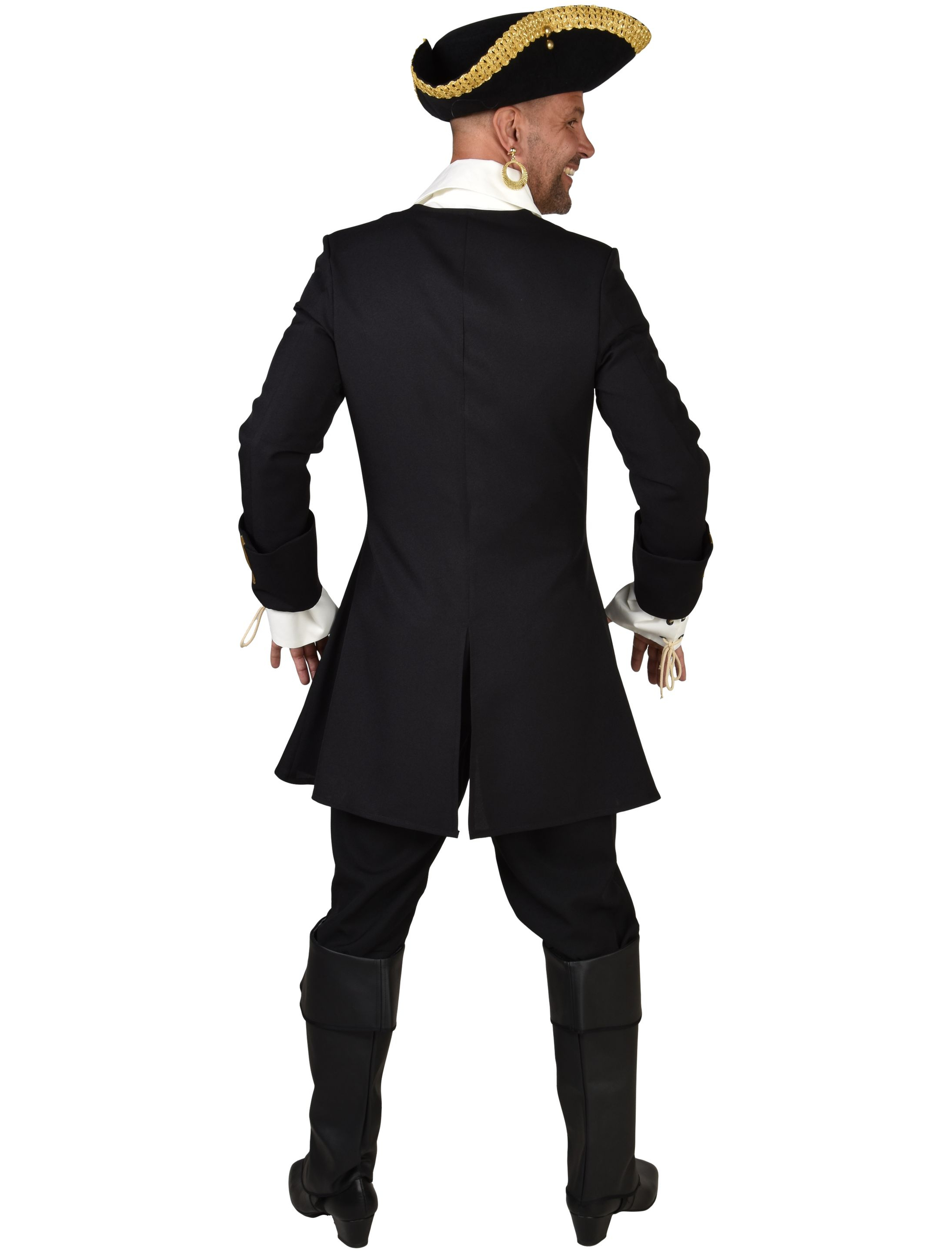 Pirat 2-tlg. Herren schwarz/gold M
