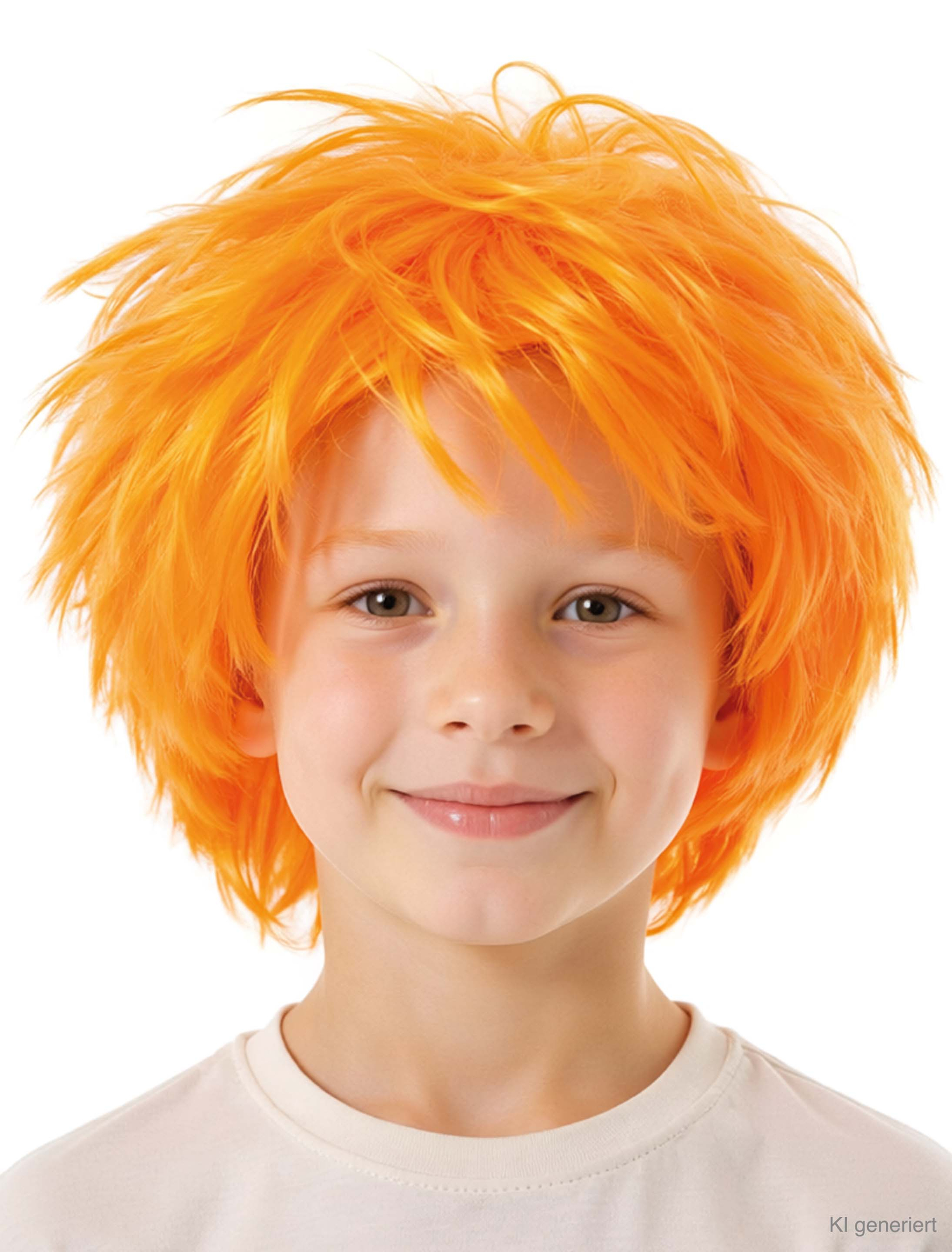 Perücke Clown Kinder orange