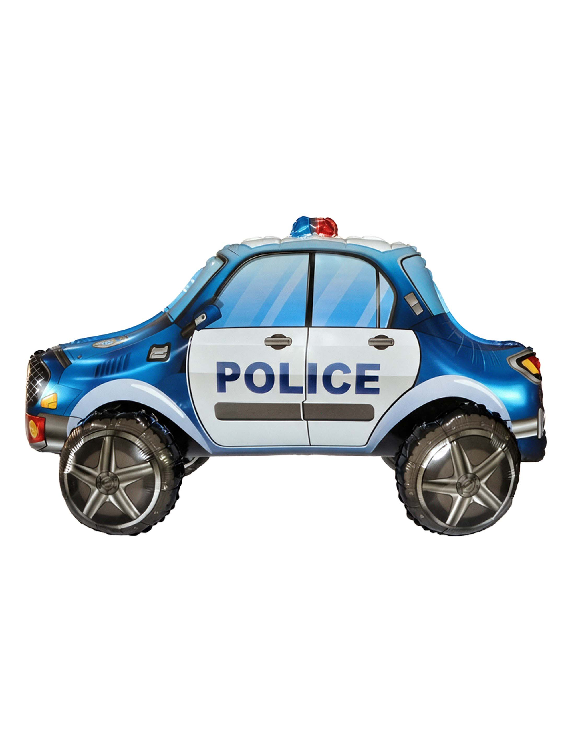 Folienballon Polizeiauto 88 x 45cm blau