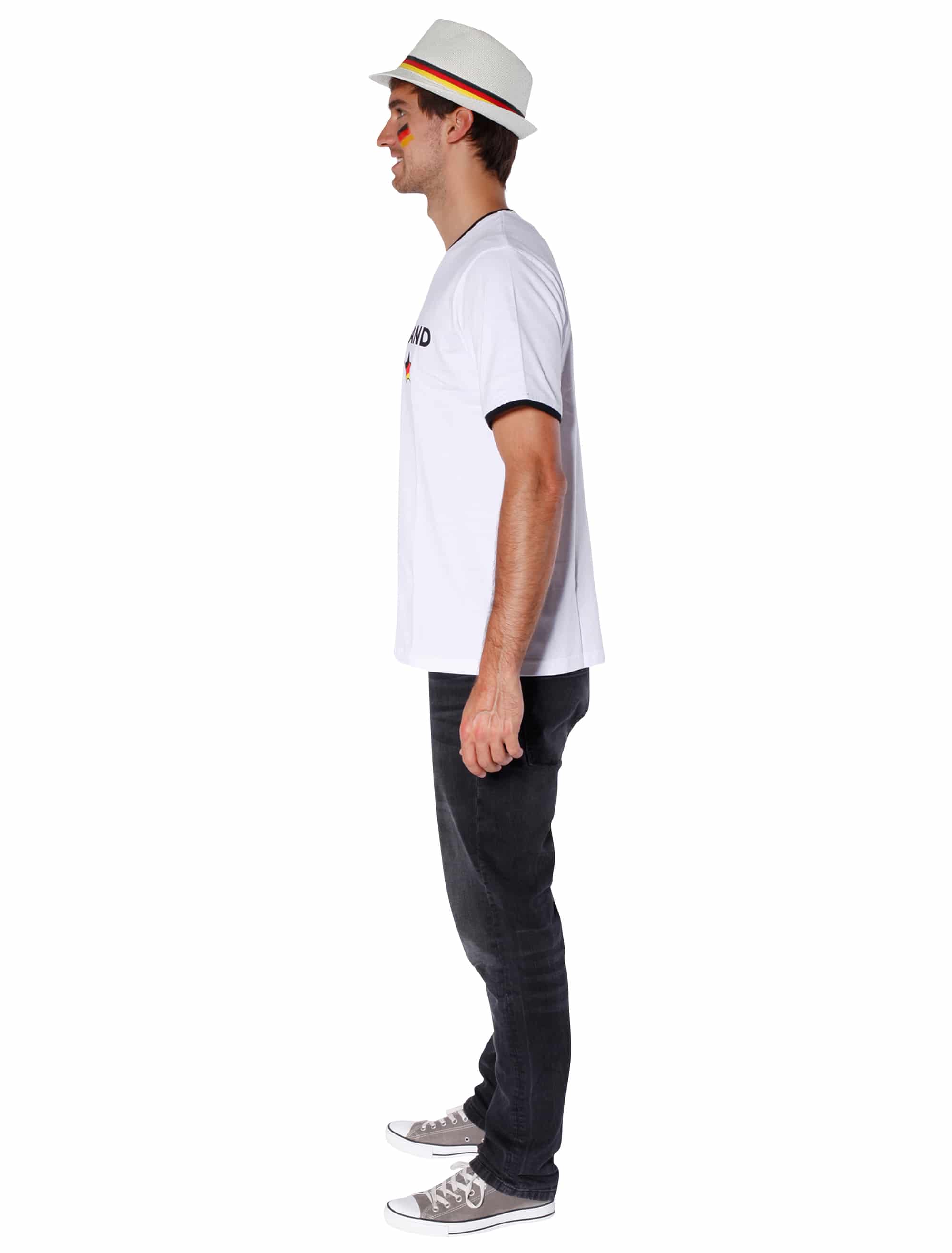 T-Shirt Deutschland Sterne Herren weiß S