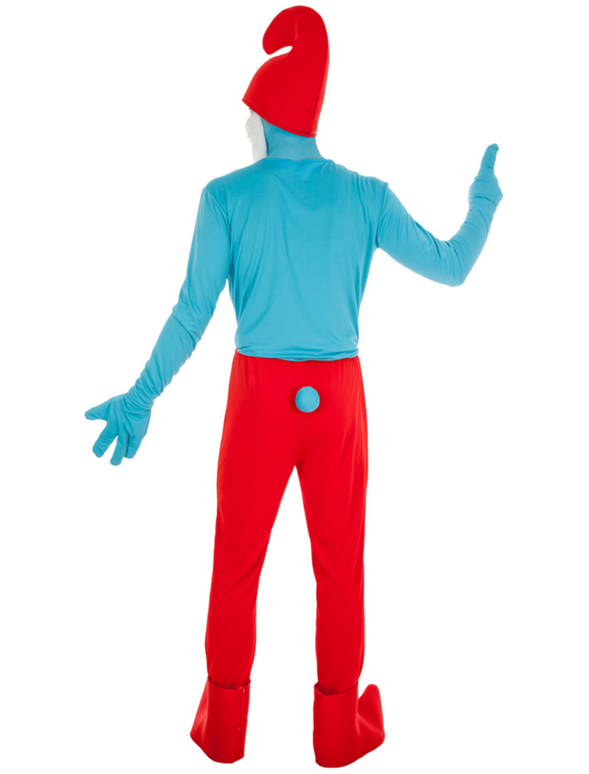Papa Schlumpf Erwachsene 6-tlg. rot/blau M