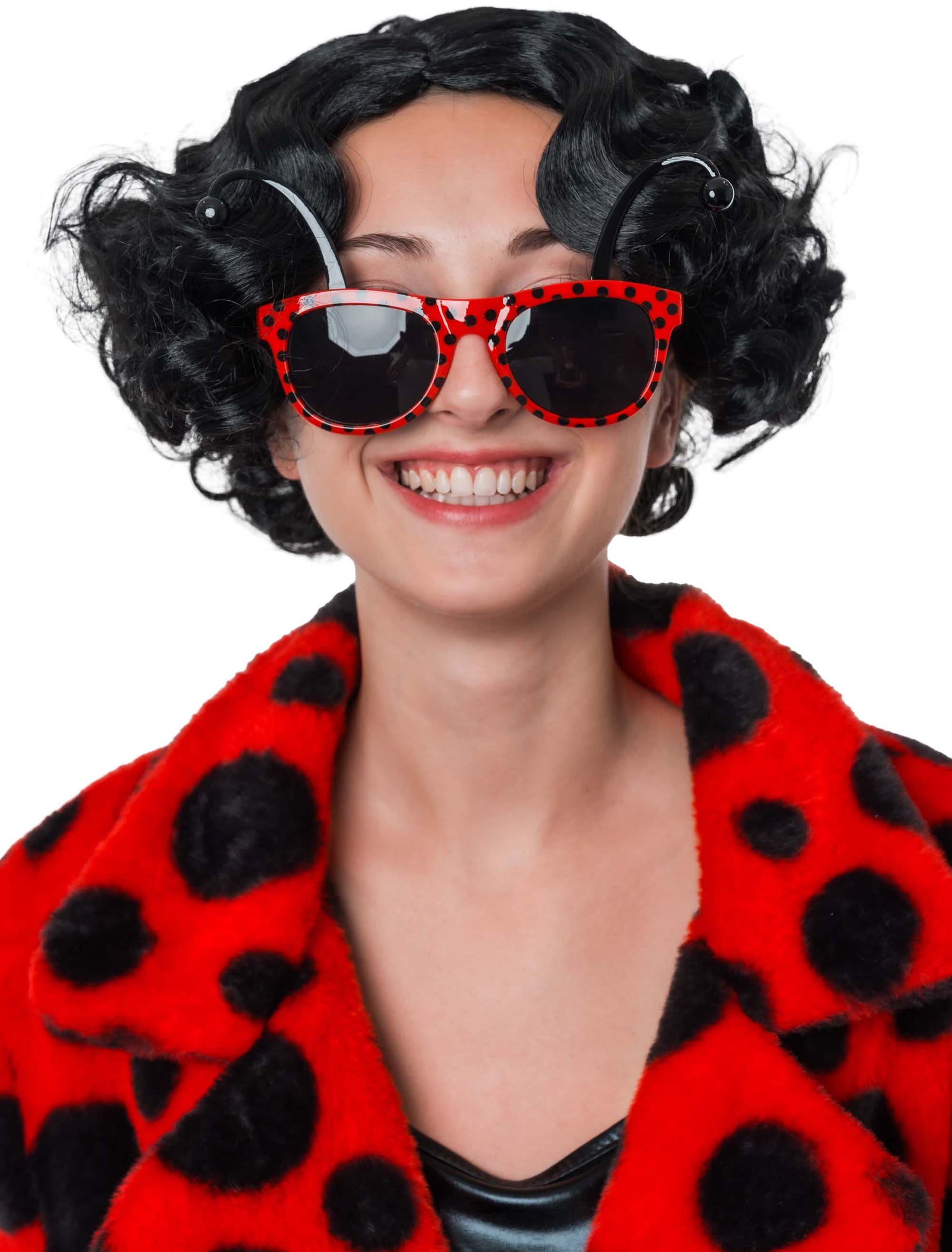 Brille Marienkäfer rot/schwarz