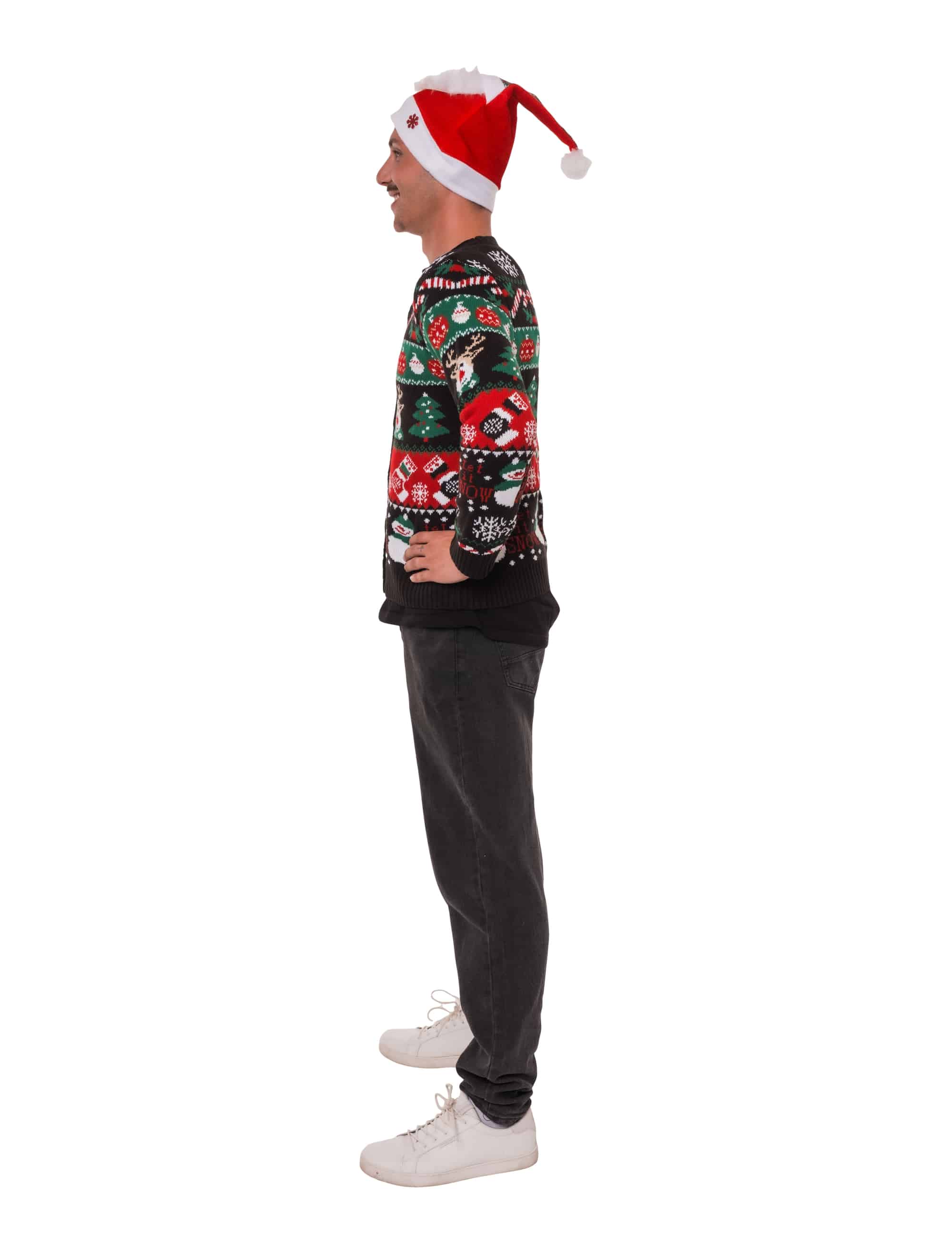 Strickjacke Weihnachten bunt S