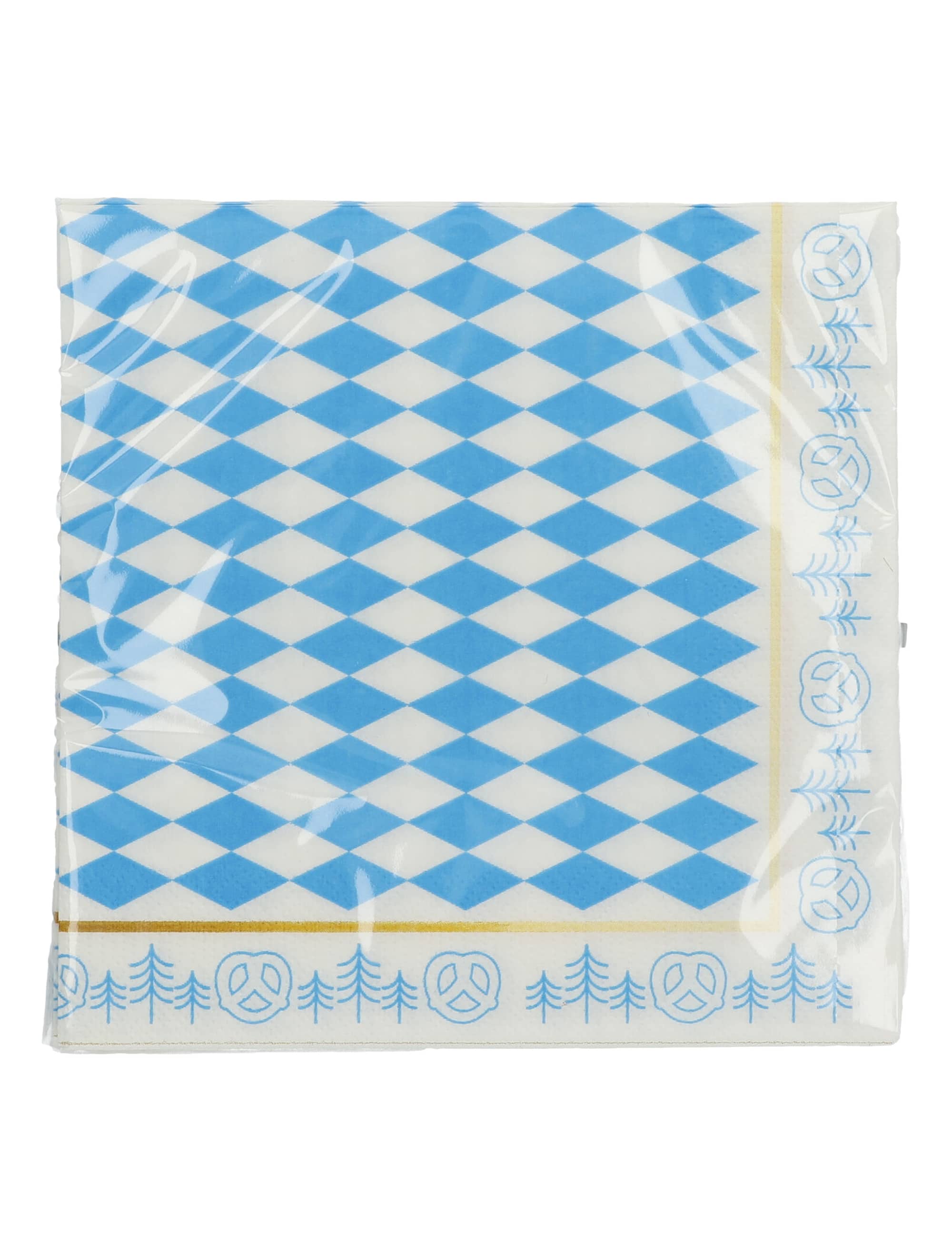 Servietten Oktoberzauber 20 Stk. blau/weiß