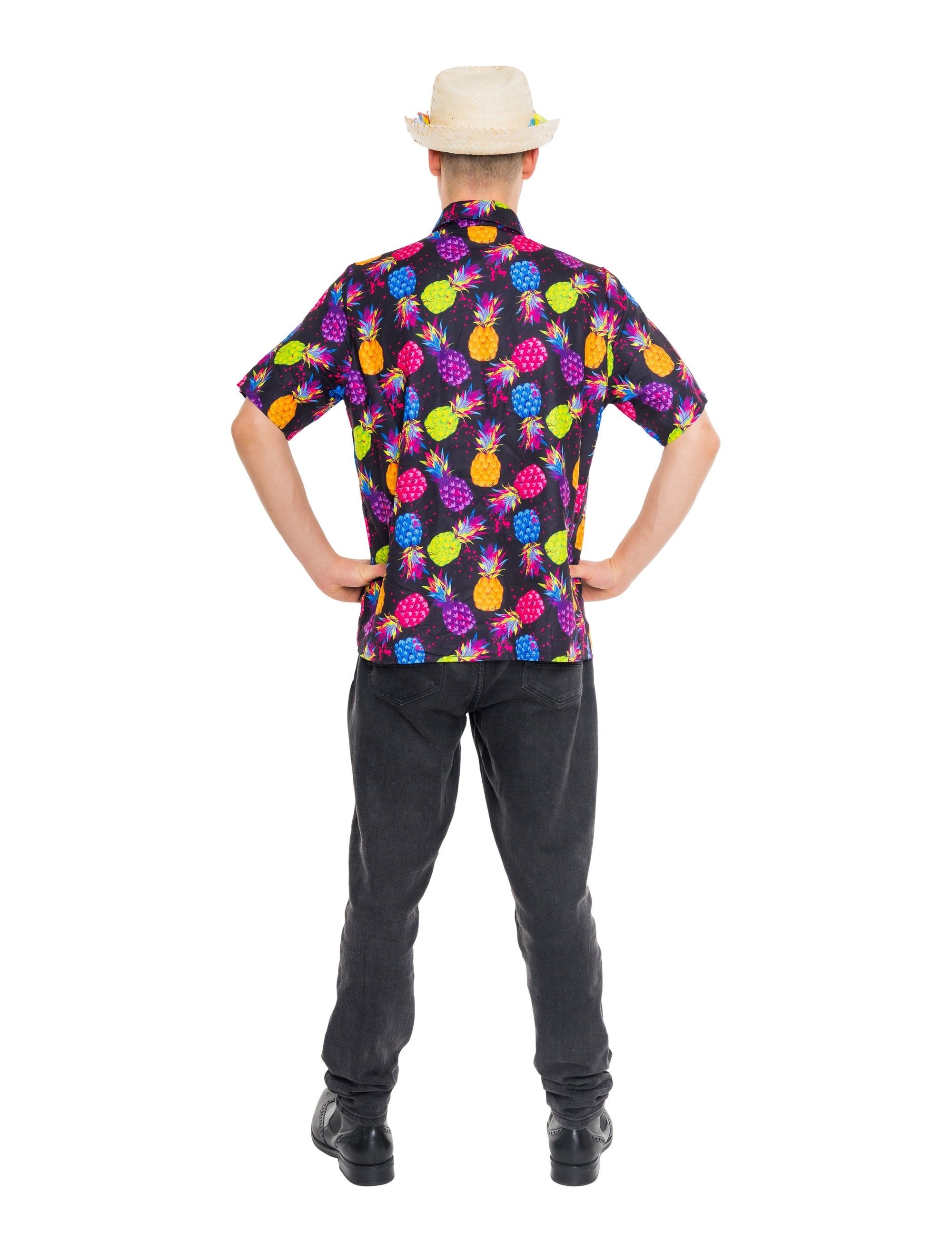 Hemd kurzarm Ananas Herren bunt XL/2XL
