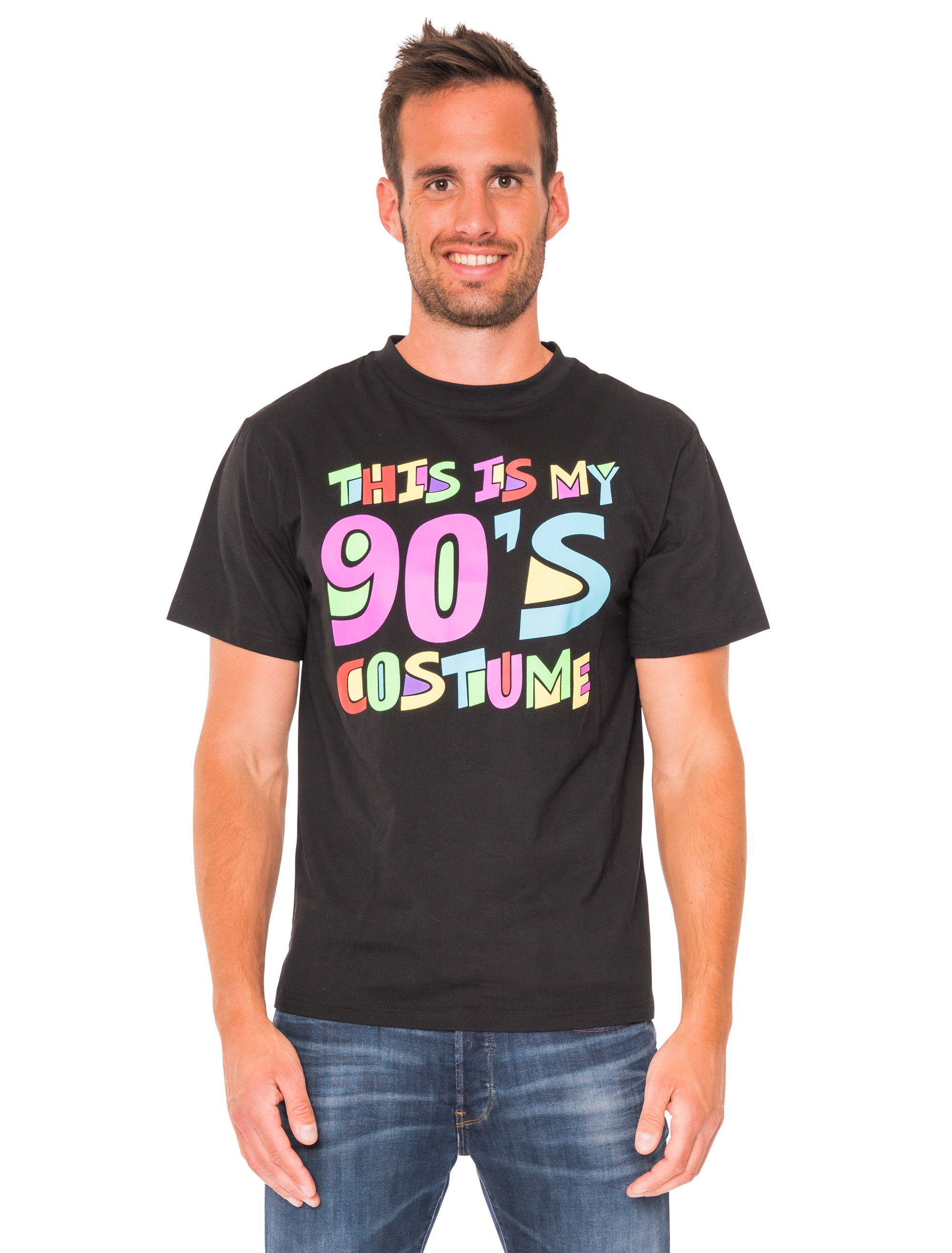 T-Shirt 90er Jahre Herren schwarz S