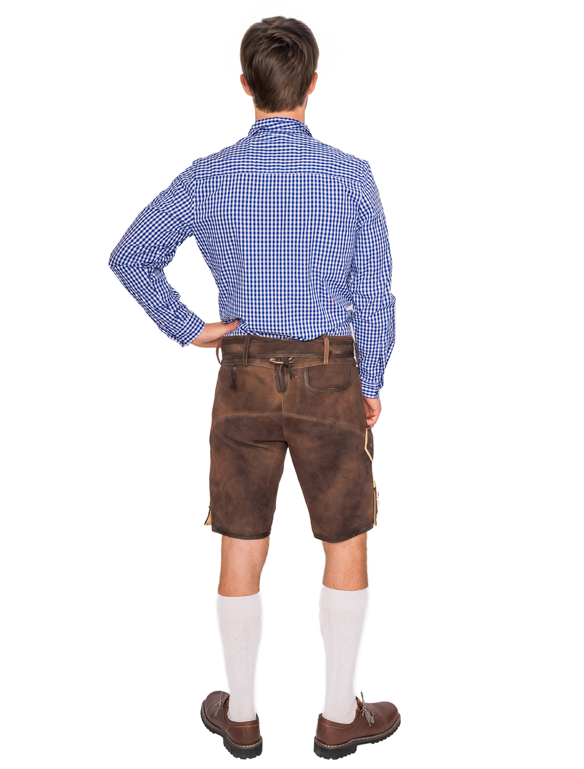 Lederhose Leo kurz Herren braun 4XL