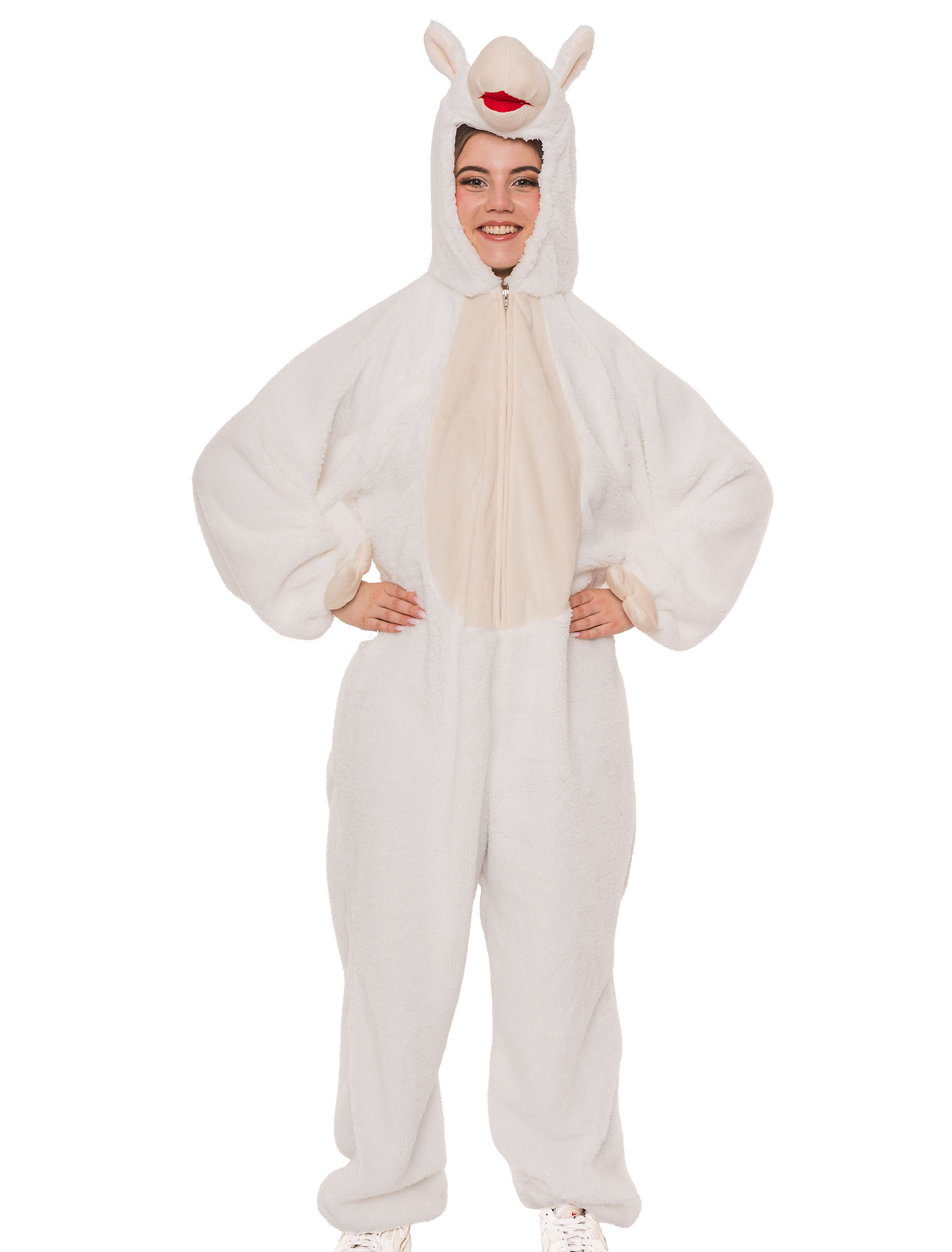 Overall Plüsch Schaf Damen weiß 34/36