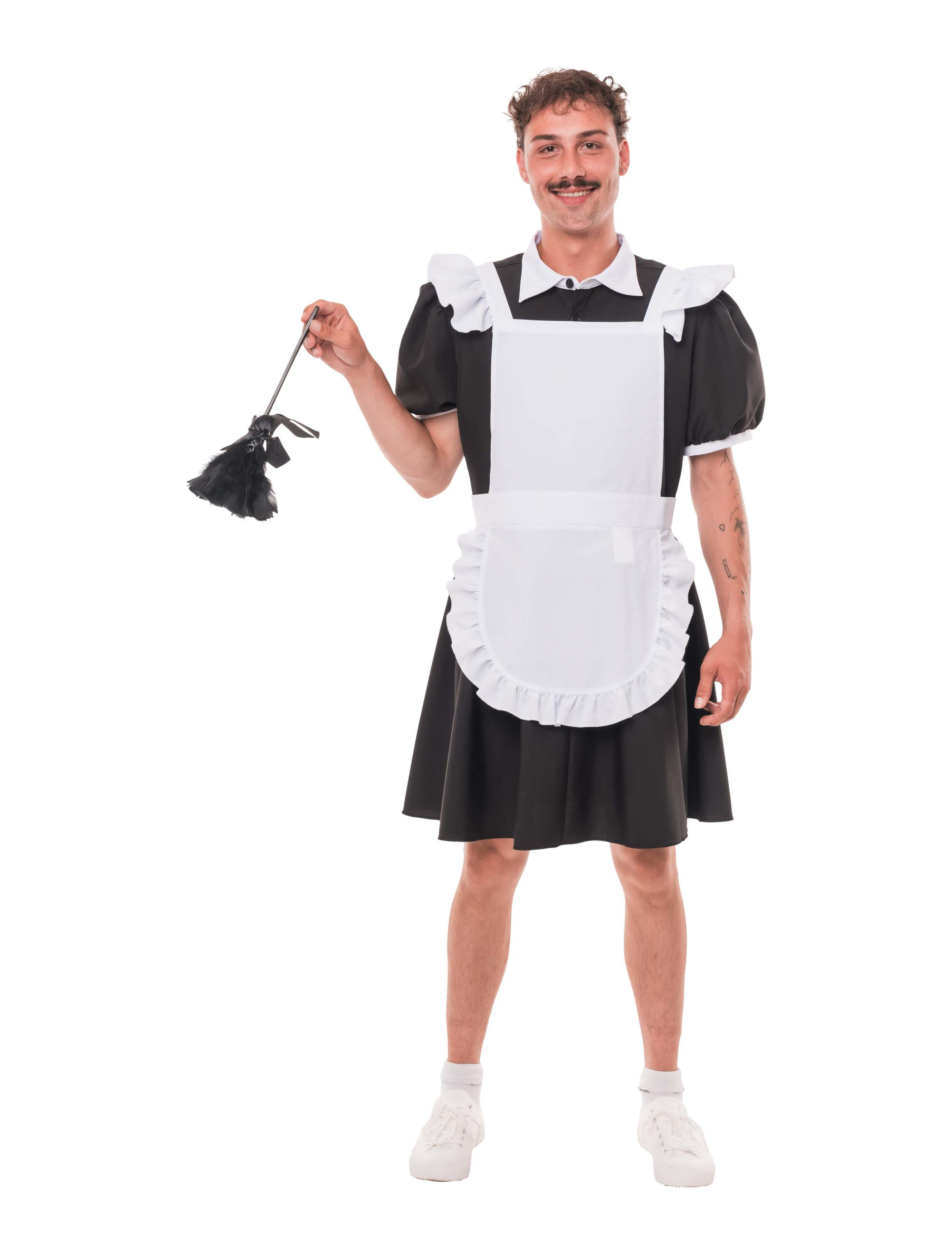 Kleid Dienstmädchen 2-tlg. Herren schwarz/weiß 2XL/3XL