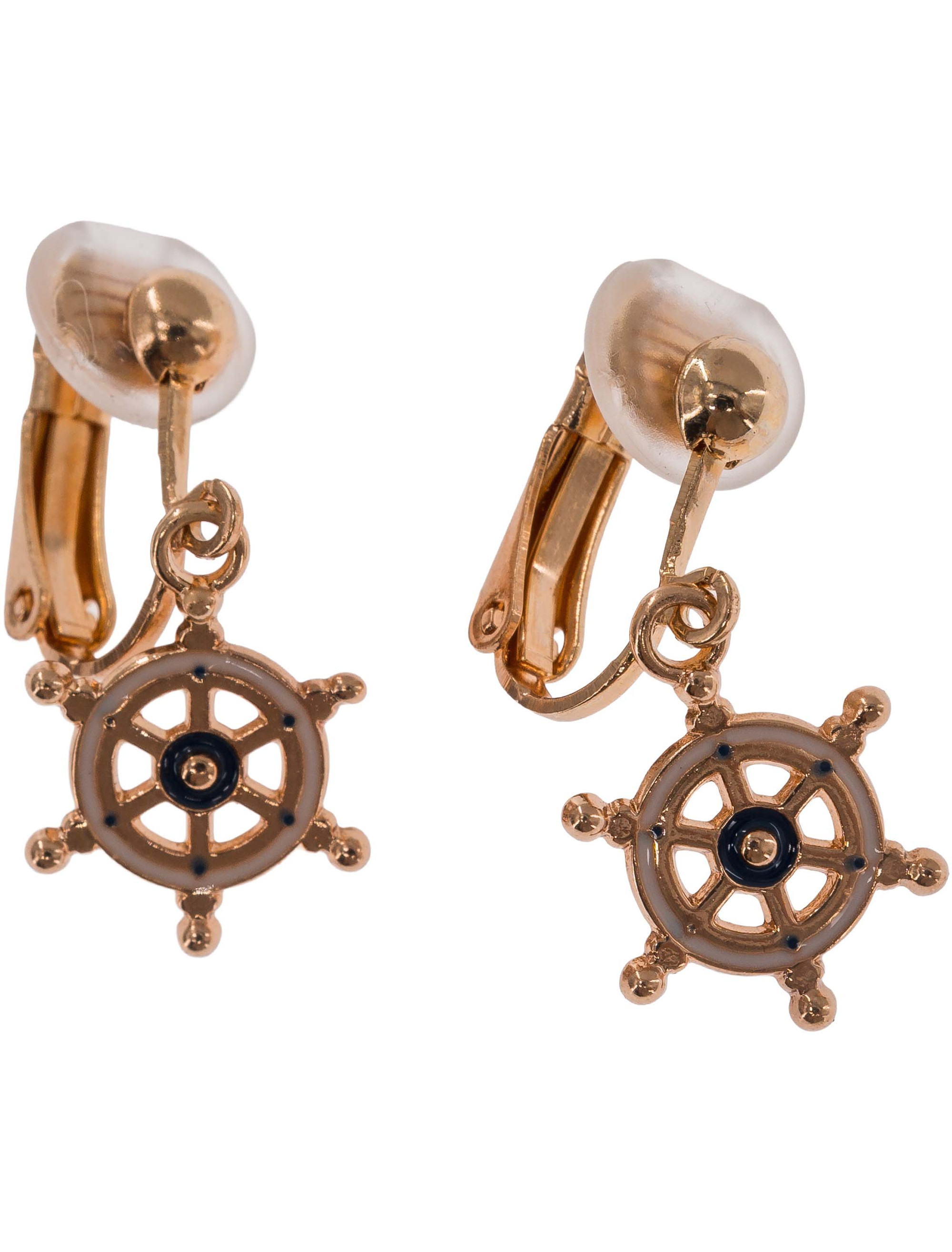 Ohrclips Steuerrad gold