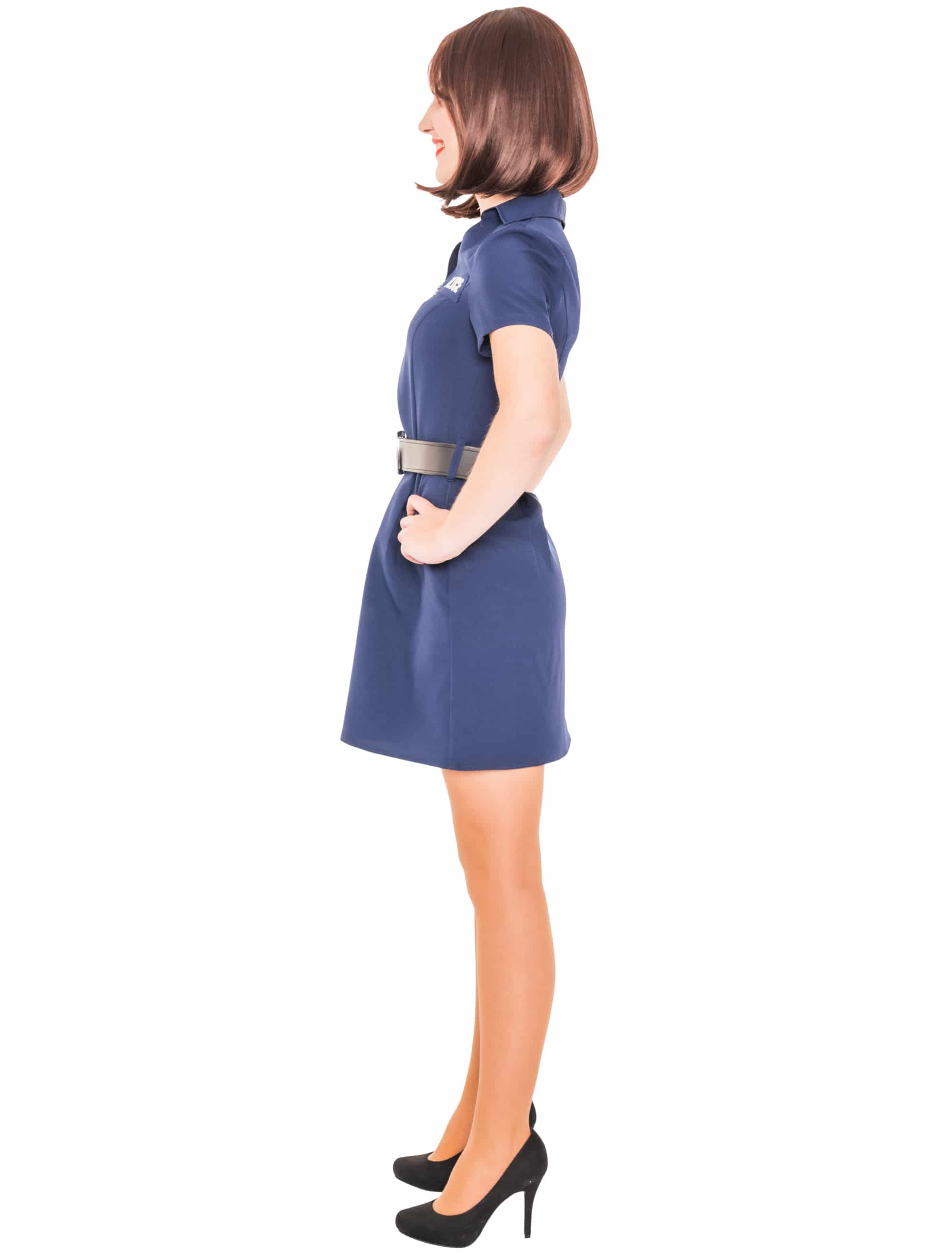 Kleid Police mit Gürtel Damen dunkelblau S