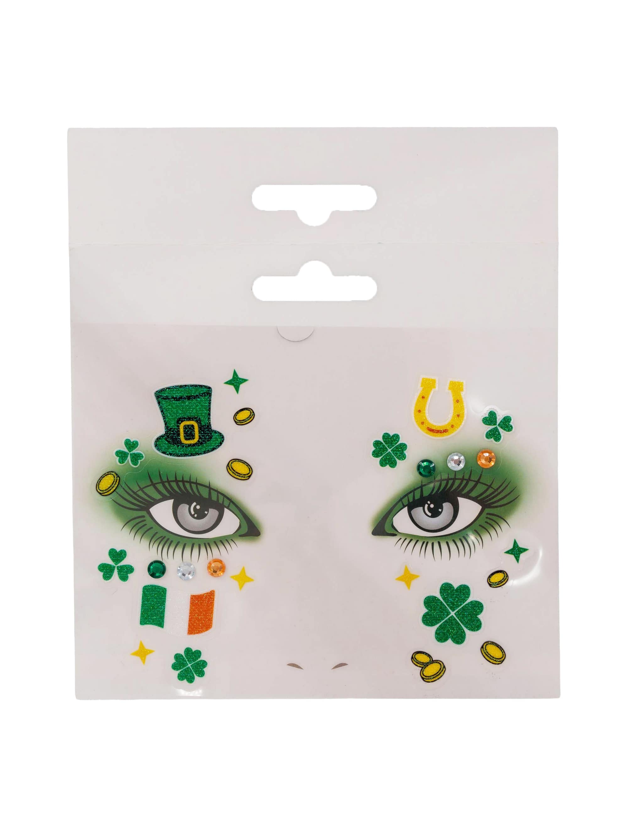Gesichtssticker St. Patrick's Day gelb/grün