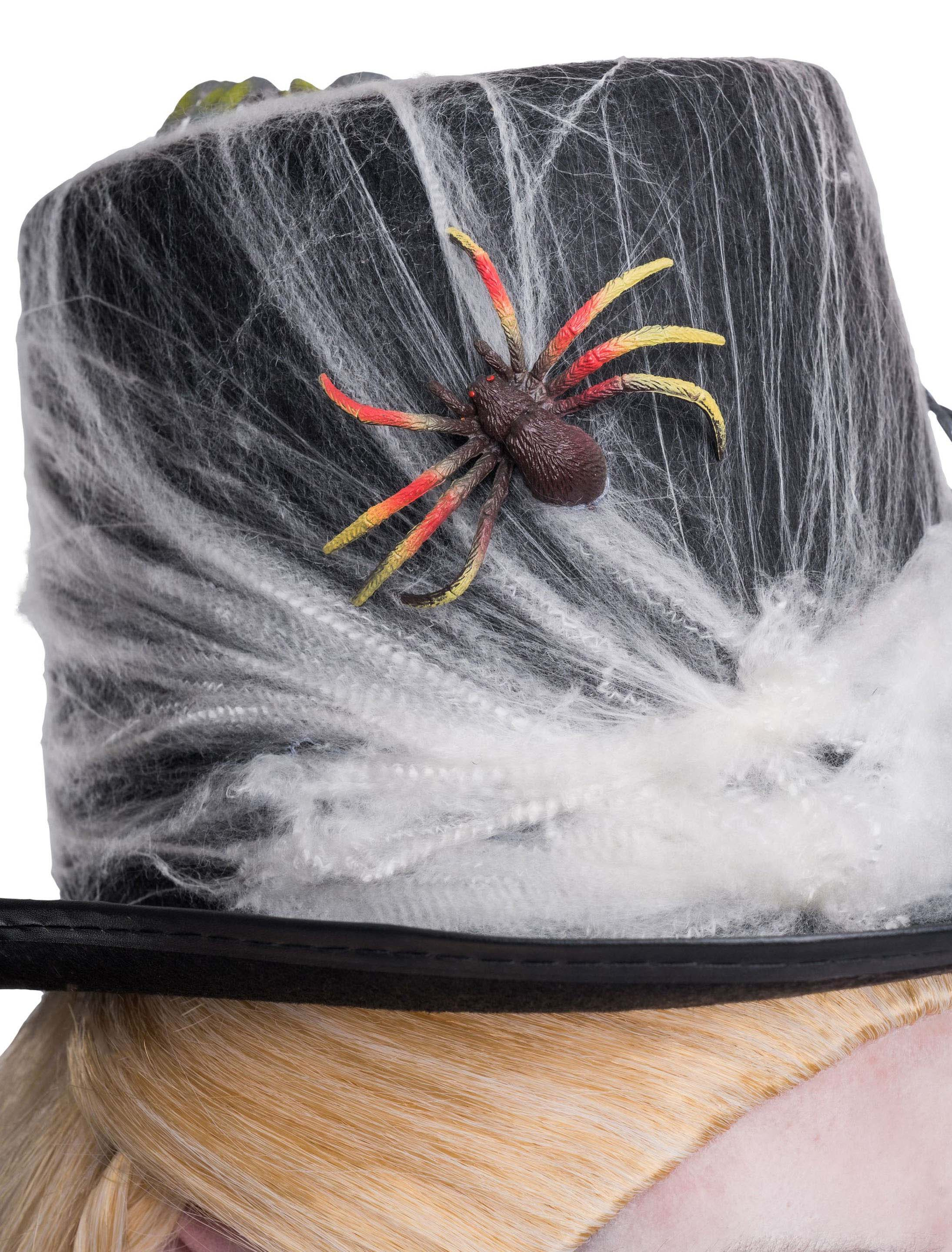 Zylinder mit Spinnennetzen schwarz 59