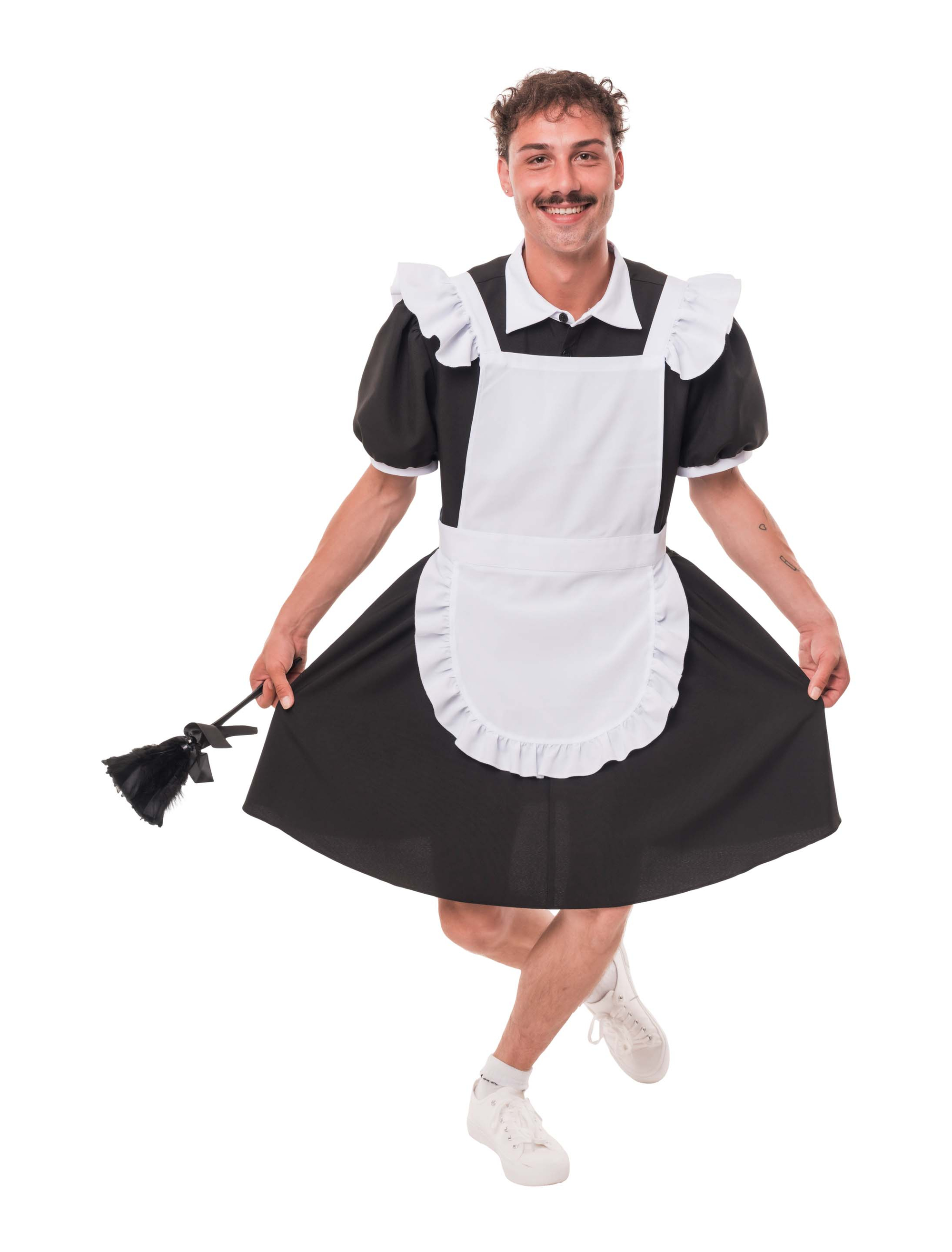 Kleid Dienstmädchen 2-tlg. Herren schwarz/weiß 2XL/3XL
