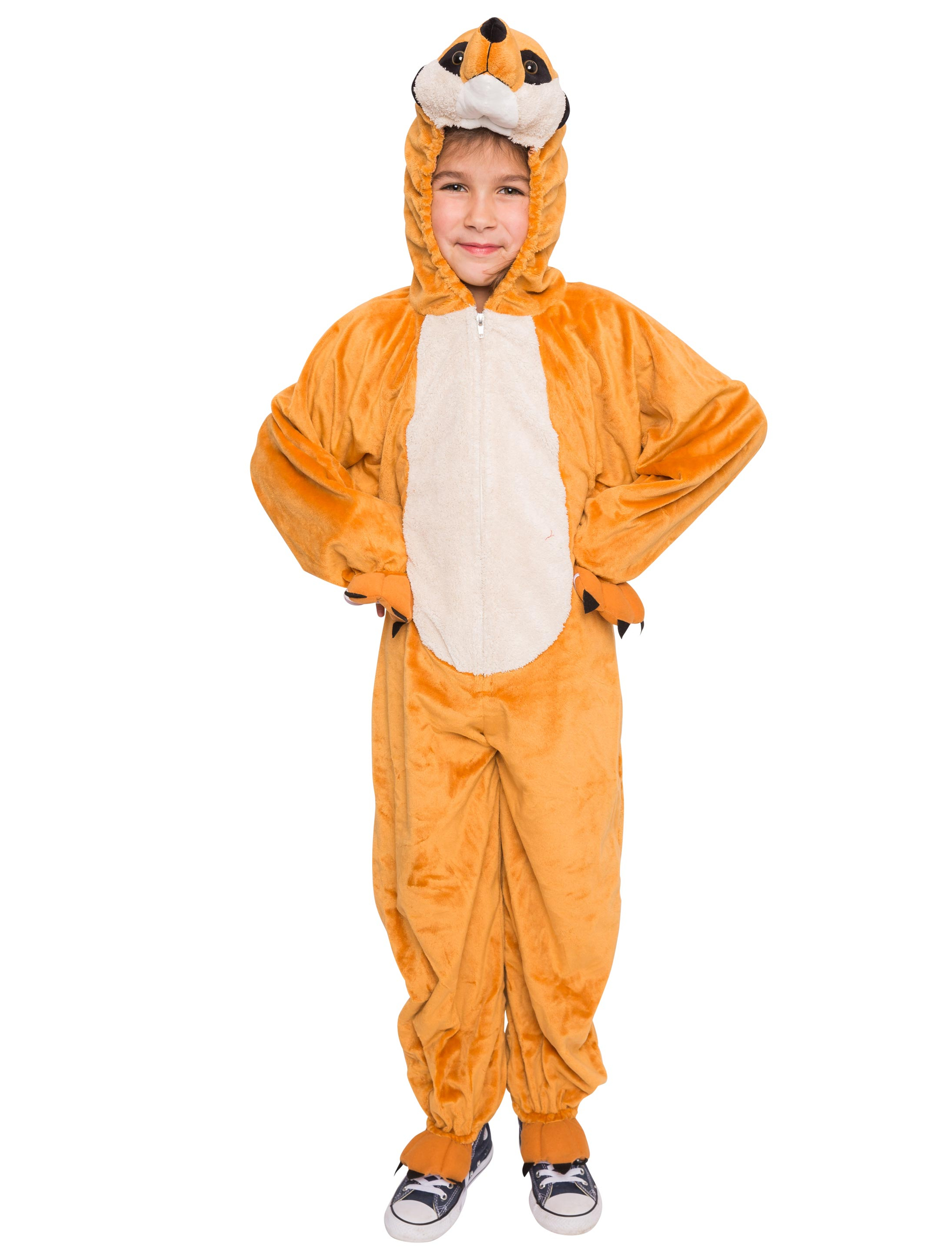 Overall Plüsch Erdmännchen Kinder hellbraun 86-92