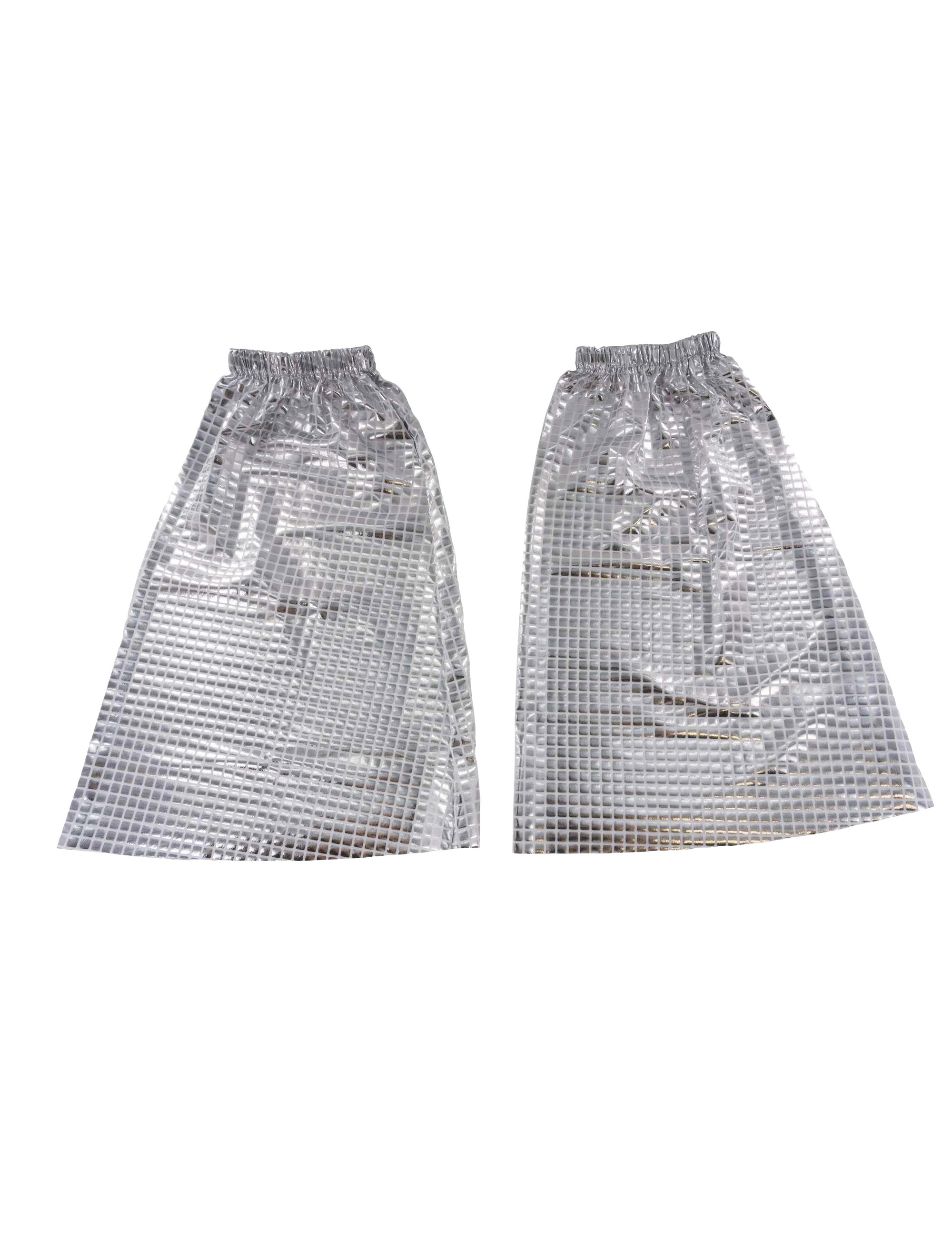 Beinstulpen Kachelmuster silber