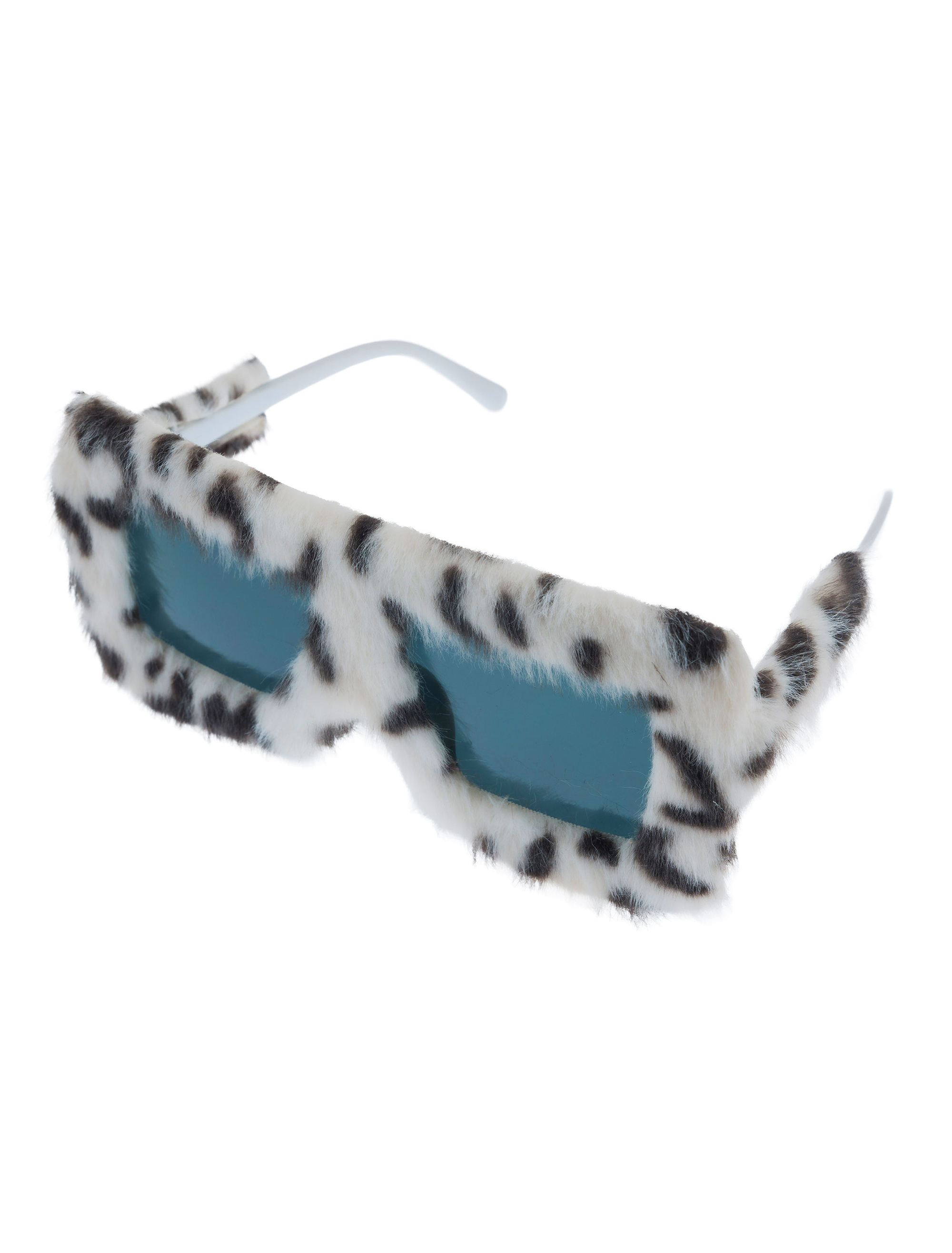 Brille Plüsch Zebra schwarz/weiß