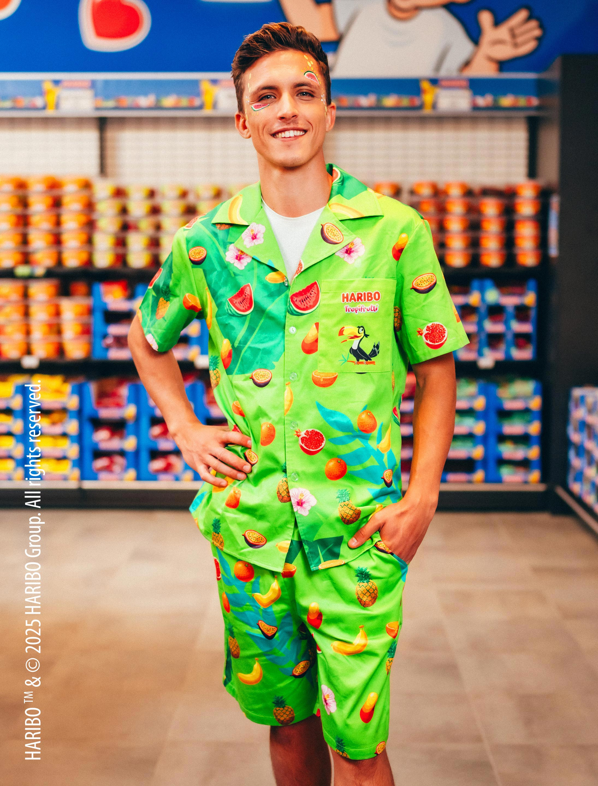 Hemd und Shorts HARIBO Tropifrutti Herren bunt XL
