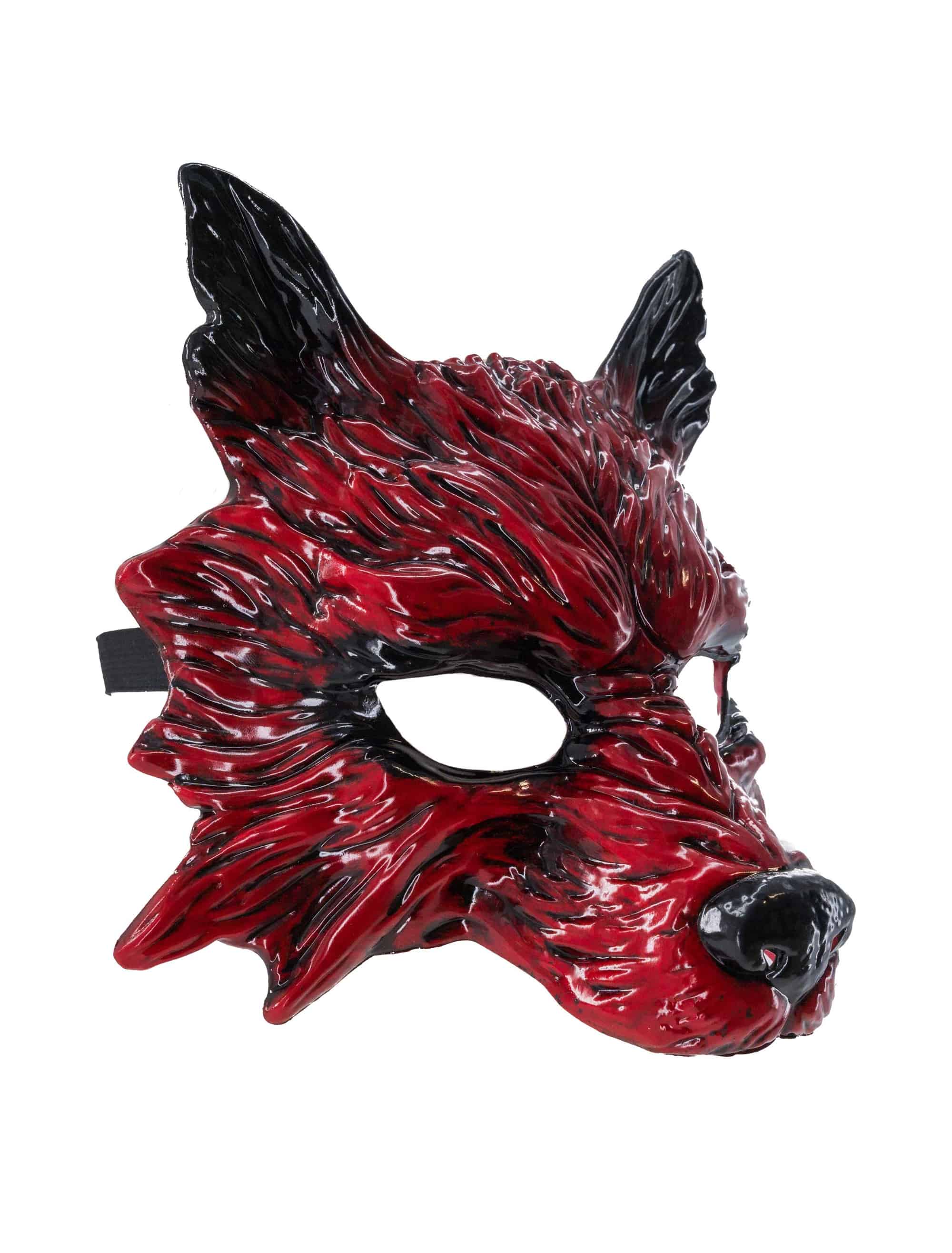 Maske Wolf rot
