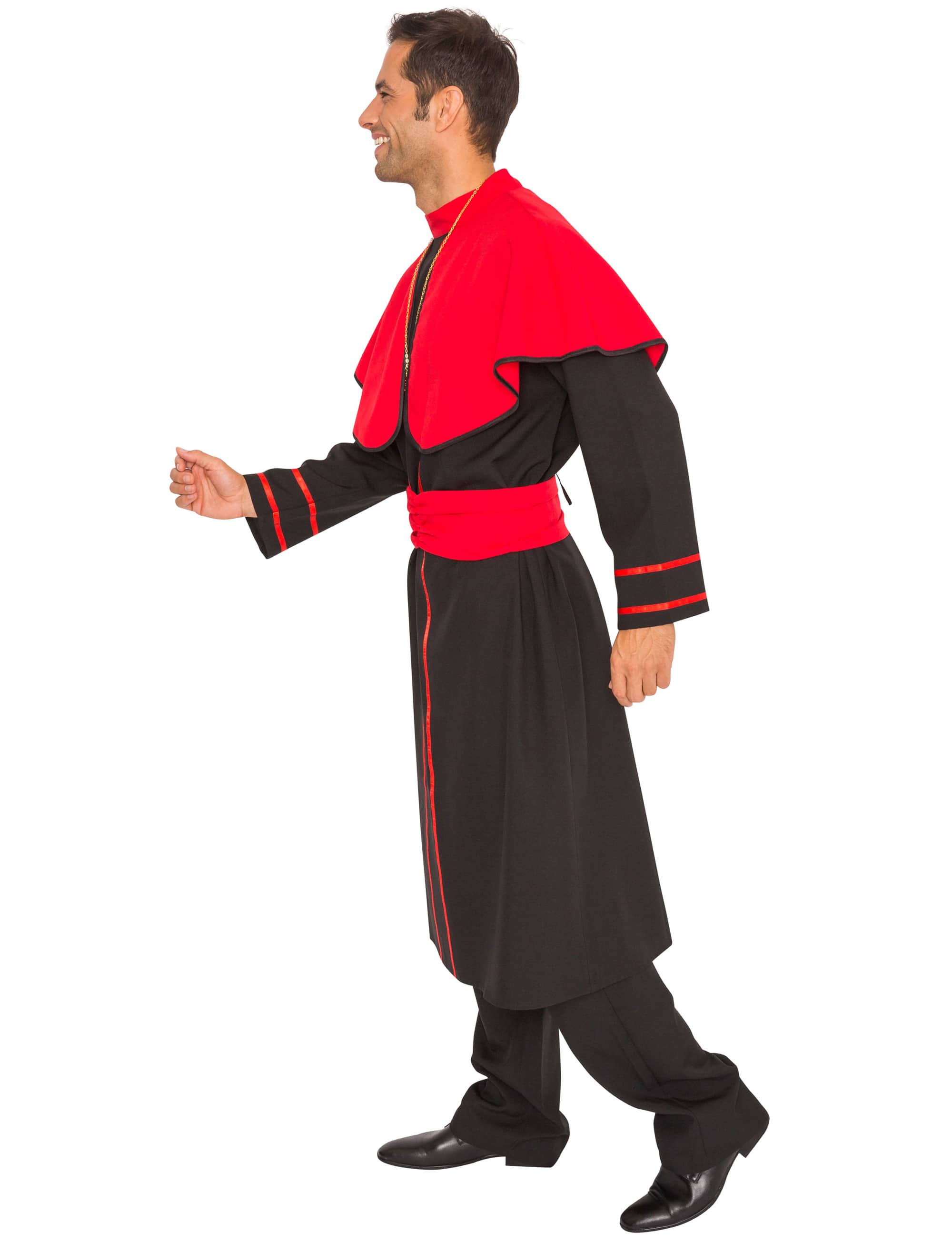 Gewand Bischof 2-tlg. Herren schwarz/rot S
