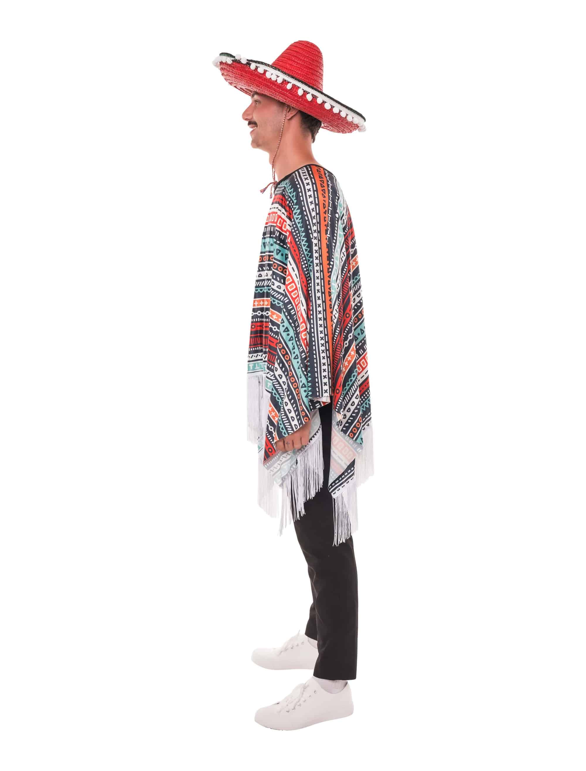 Poncho Fiesta bunt one size