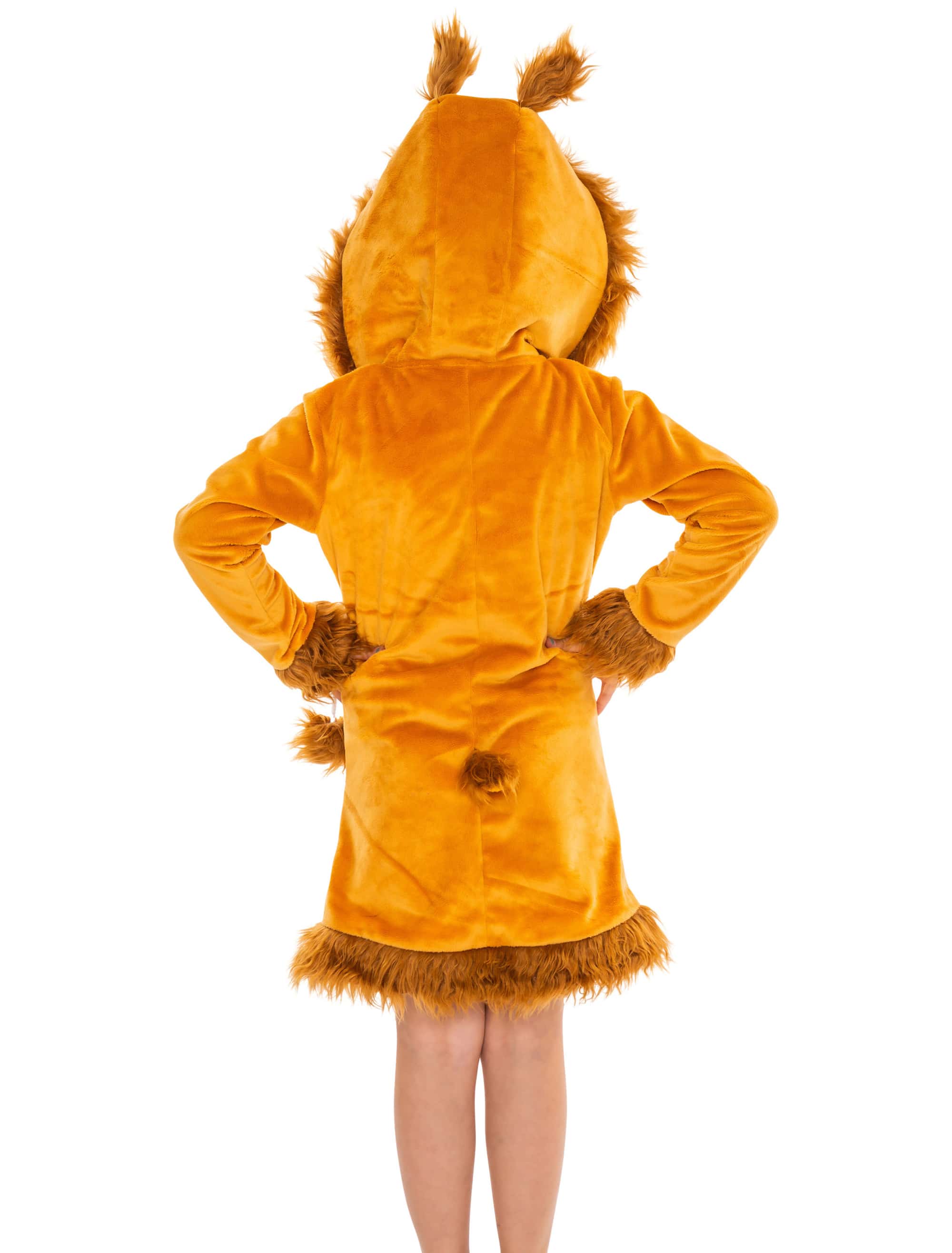 Kleid Plüsch Hirsch braun 128