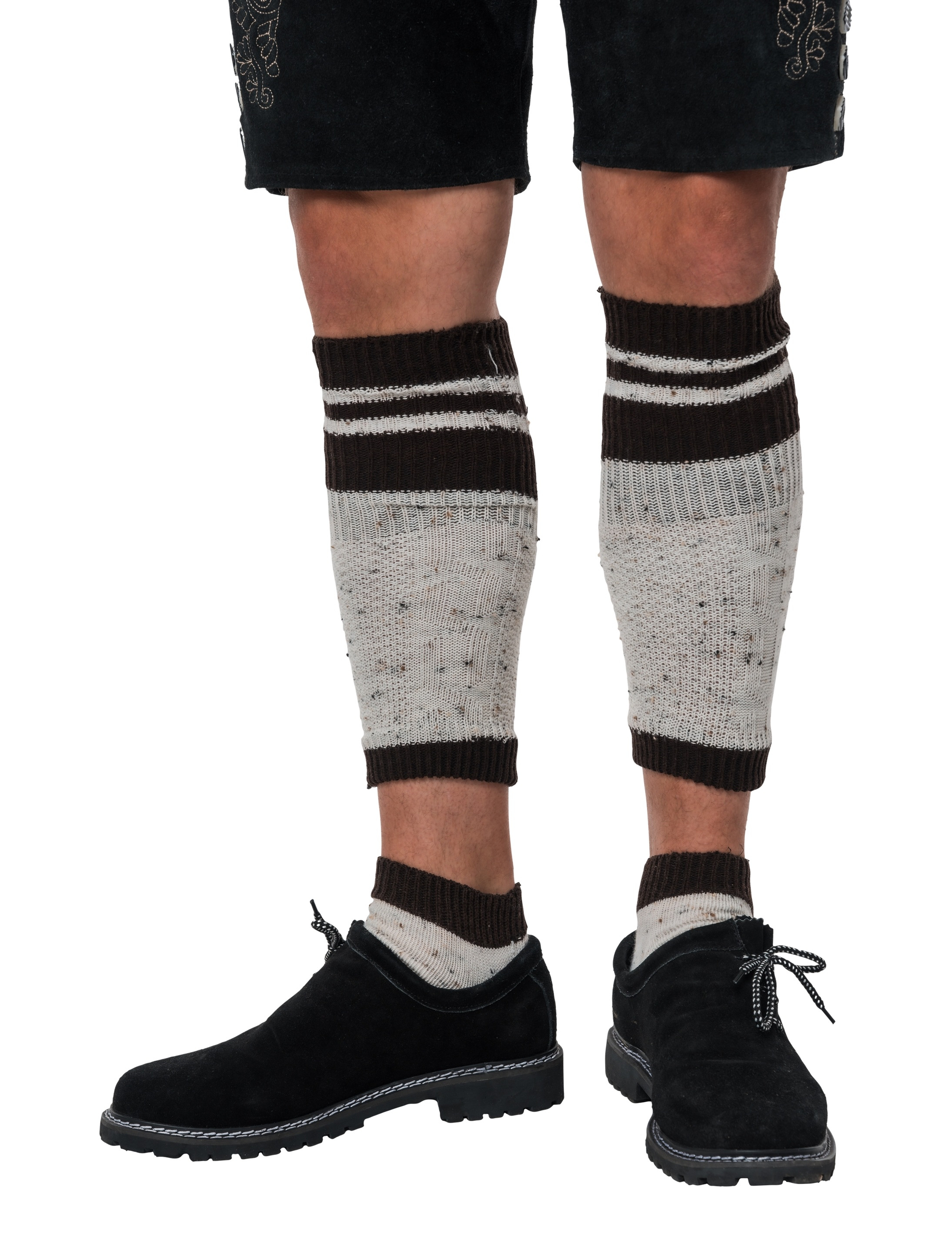 Trachtensocken mit Wadenwärmern Herren beige 39-42
