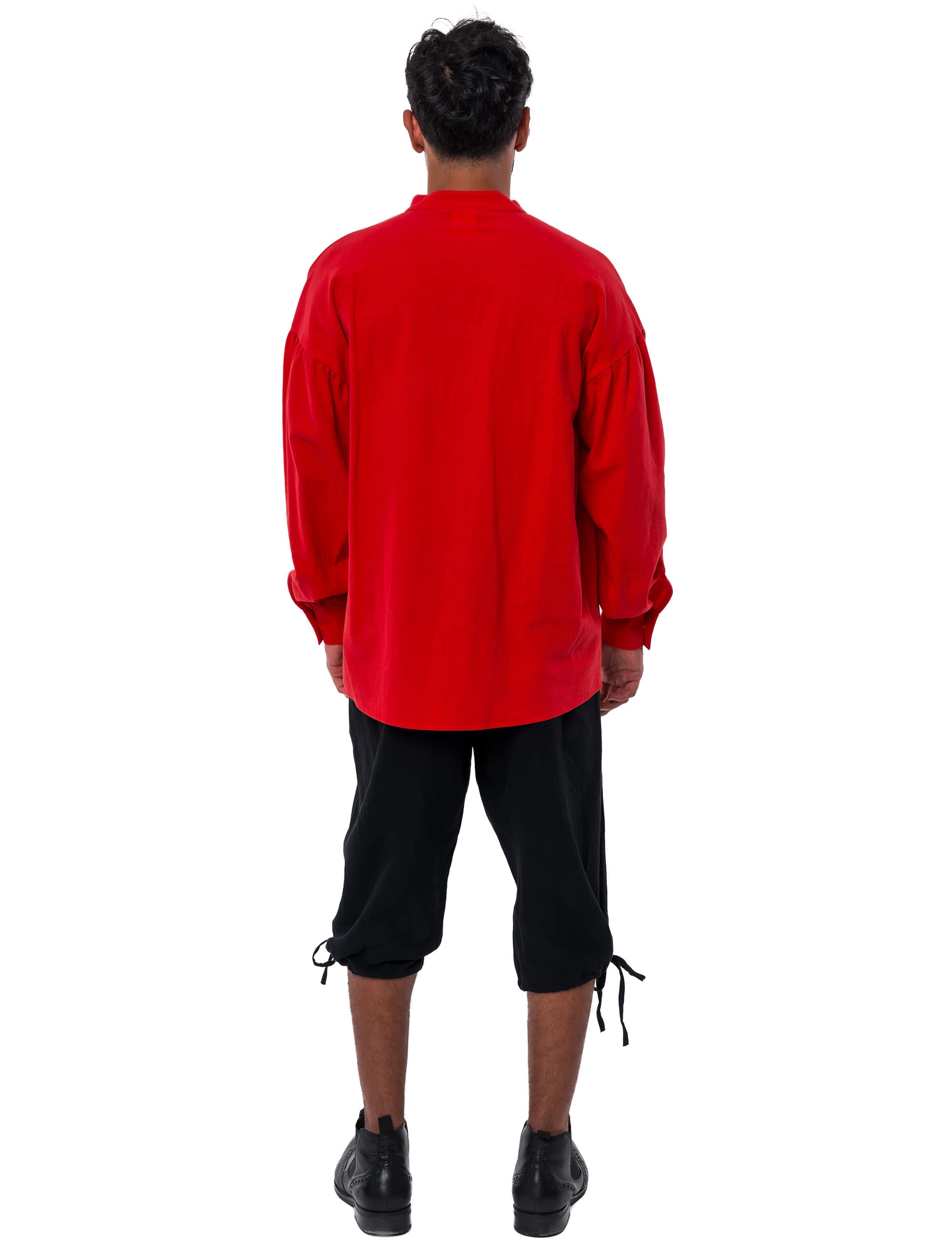 Hemd Pirat mit Schnürung Herren rot S/M