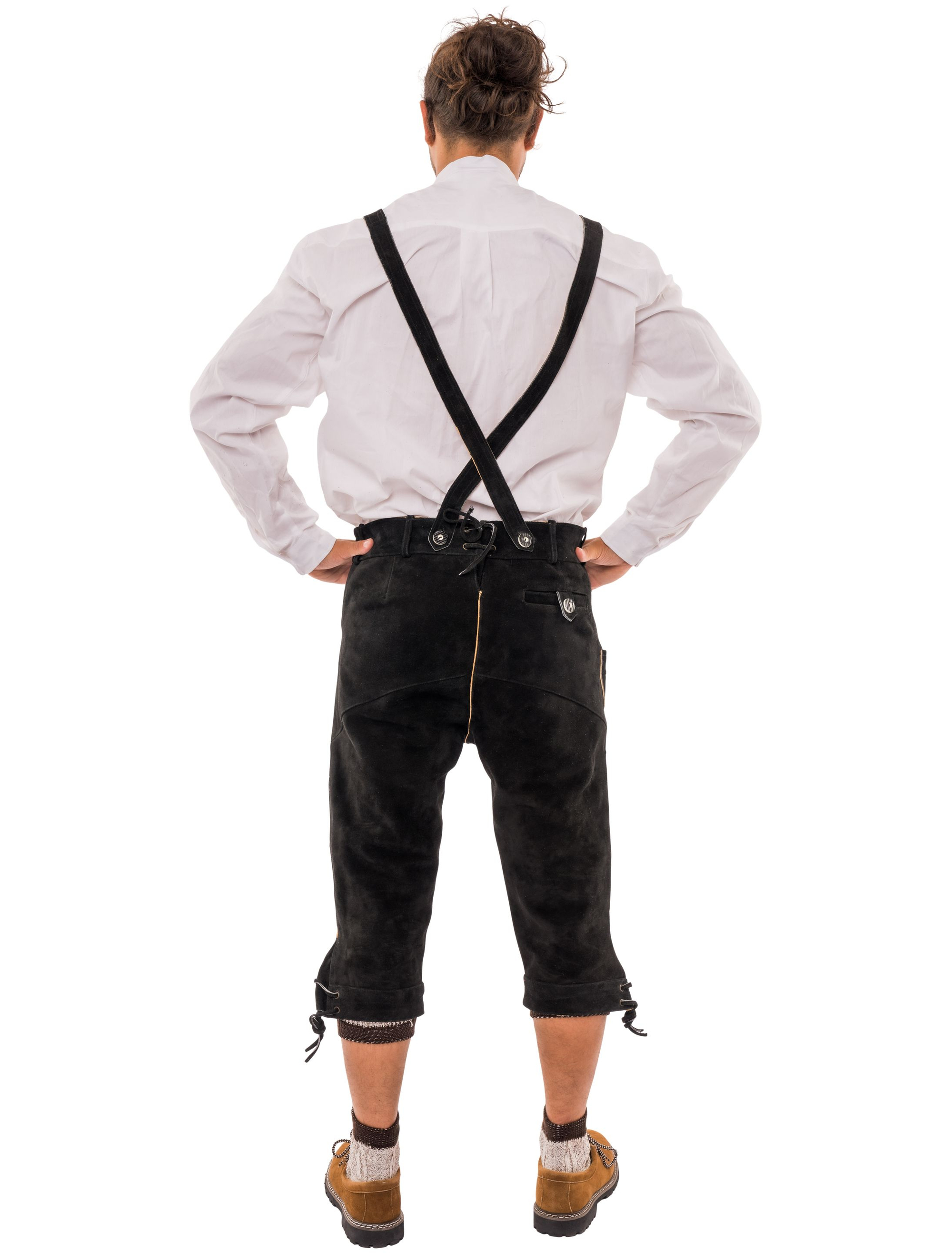 Lederhose Josef 3/4 lang Herren schwarz L