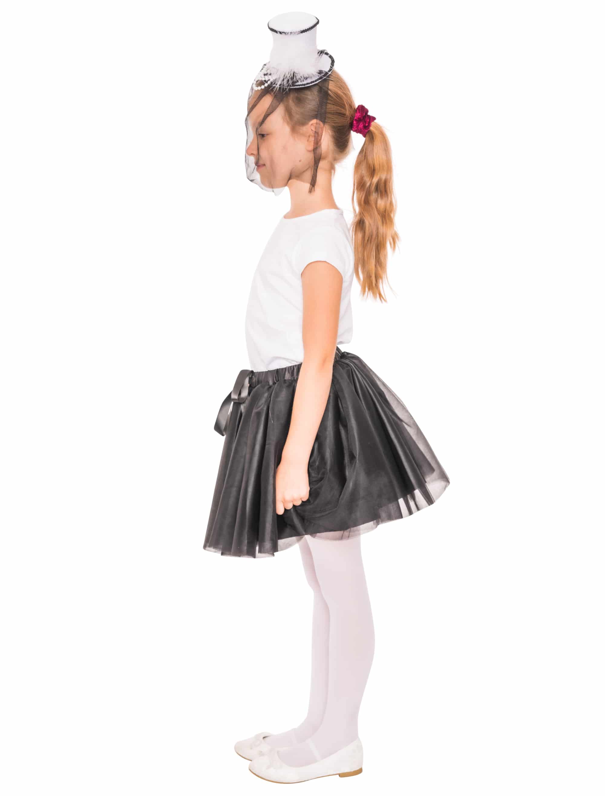 Tüllrock Mädchen schwarz one size