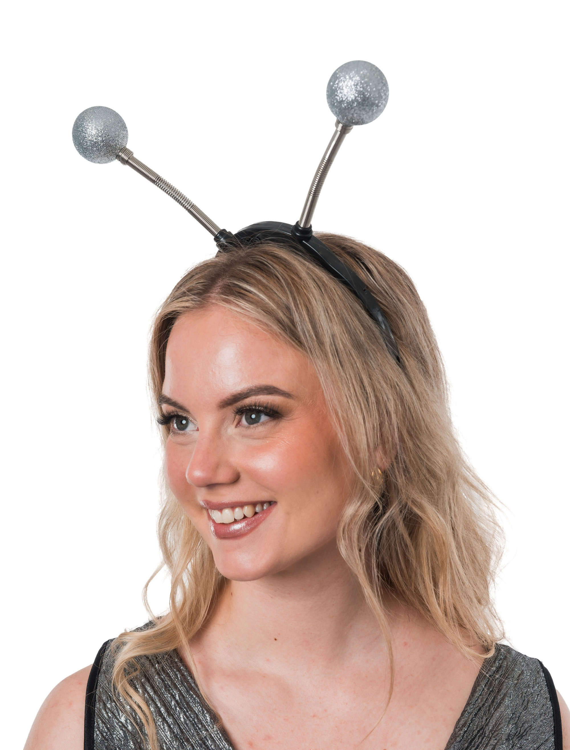Haarreif LED Alien silber