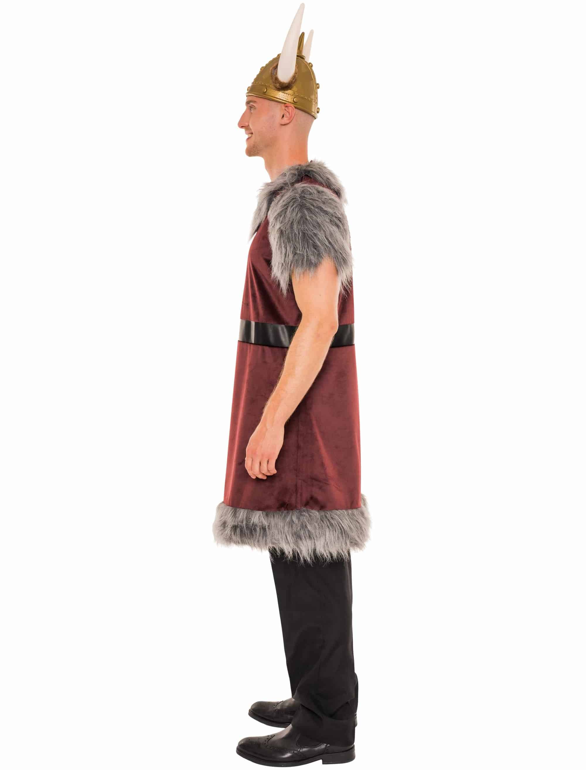 Kostüm Wikinger Herren rot/grau 4XL/5XL