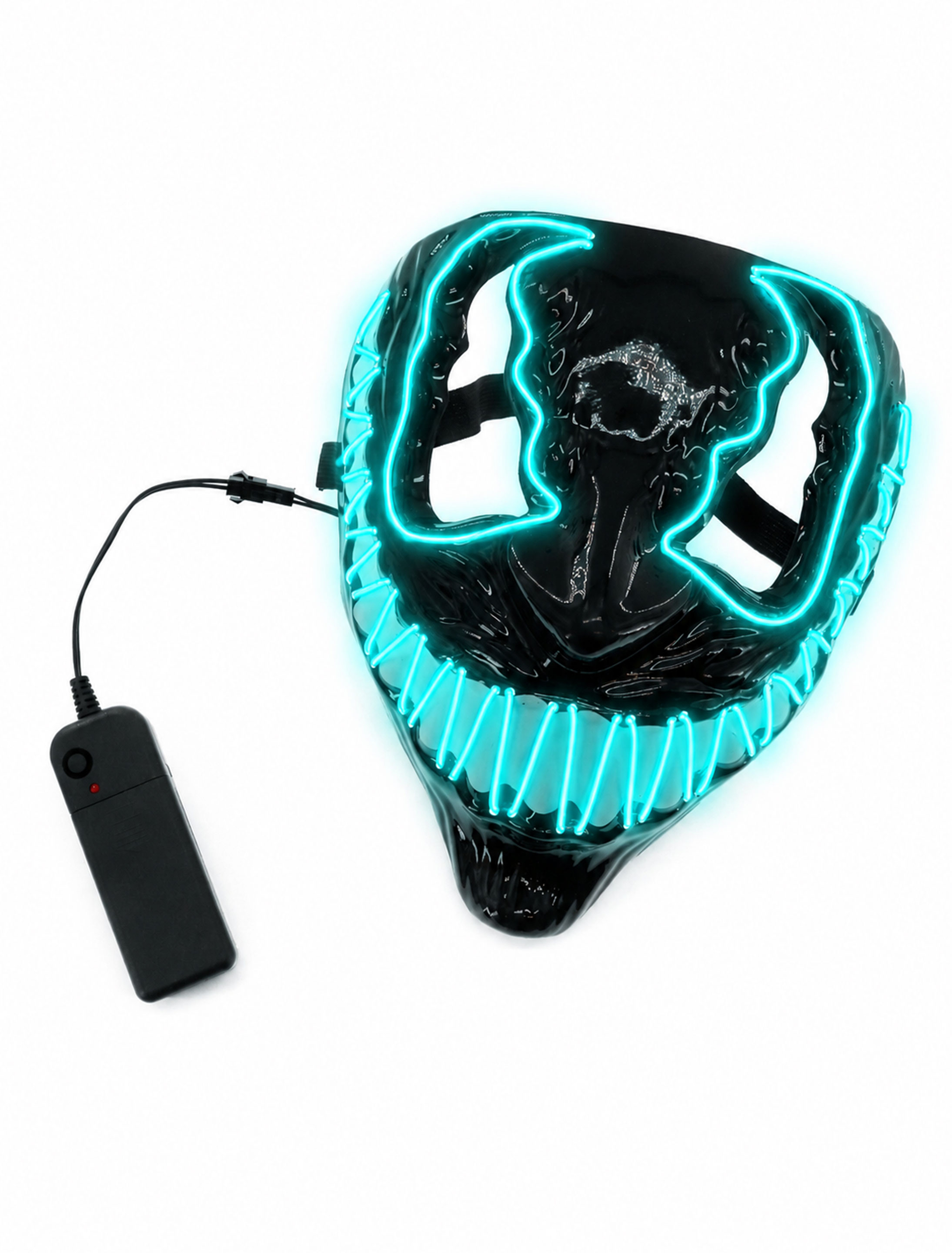LED Maske Monster schwarz/blau