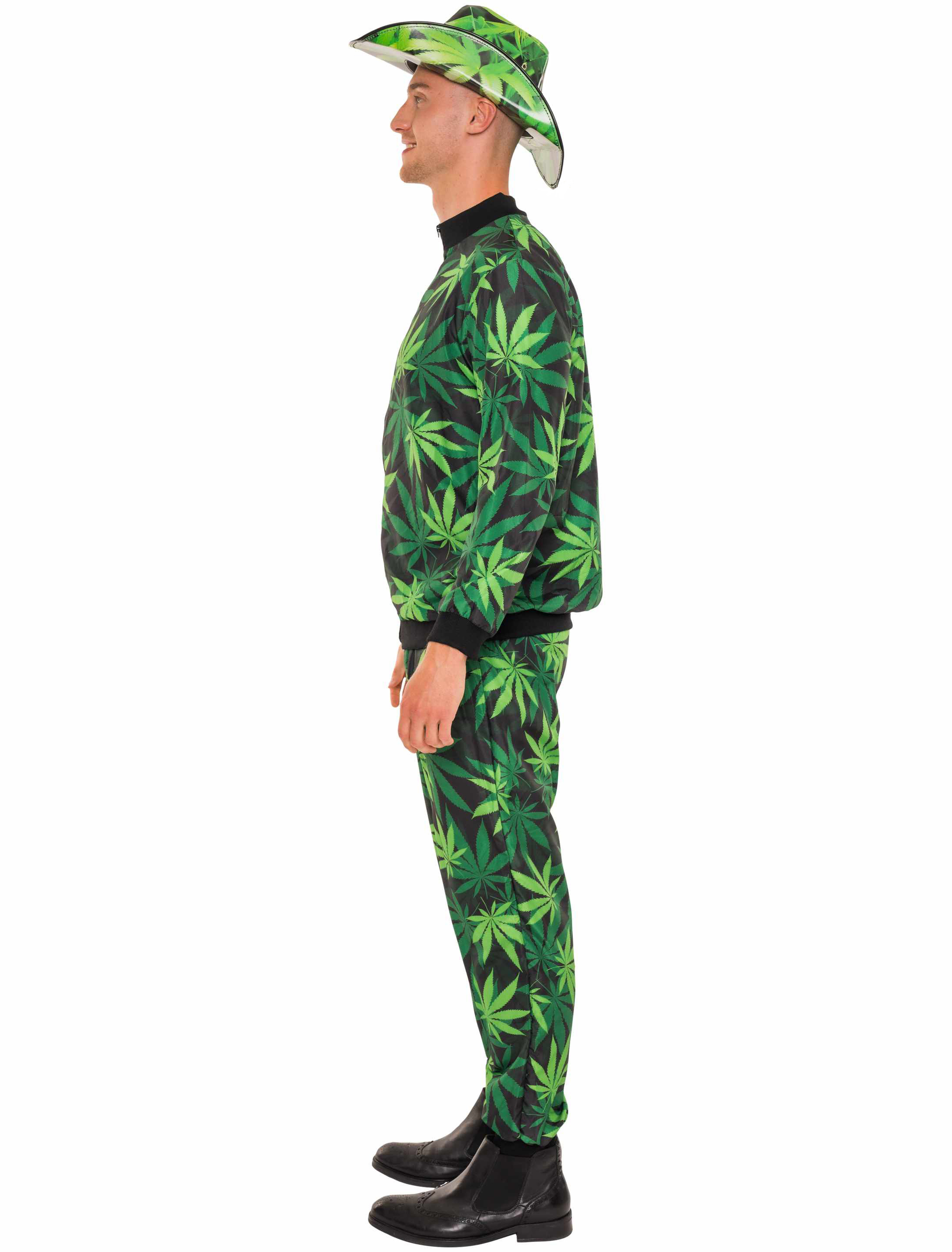 Jogginganzug Cannabis 2-tlg. Herren grün/schwarz XL/2XL