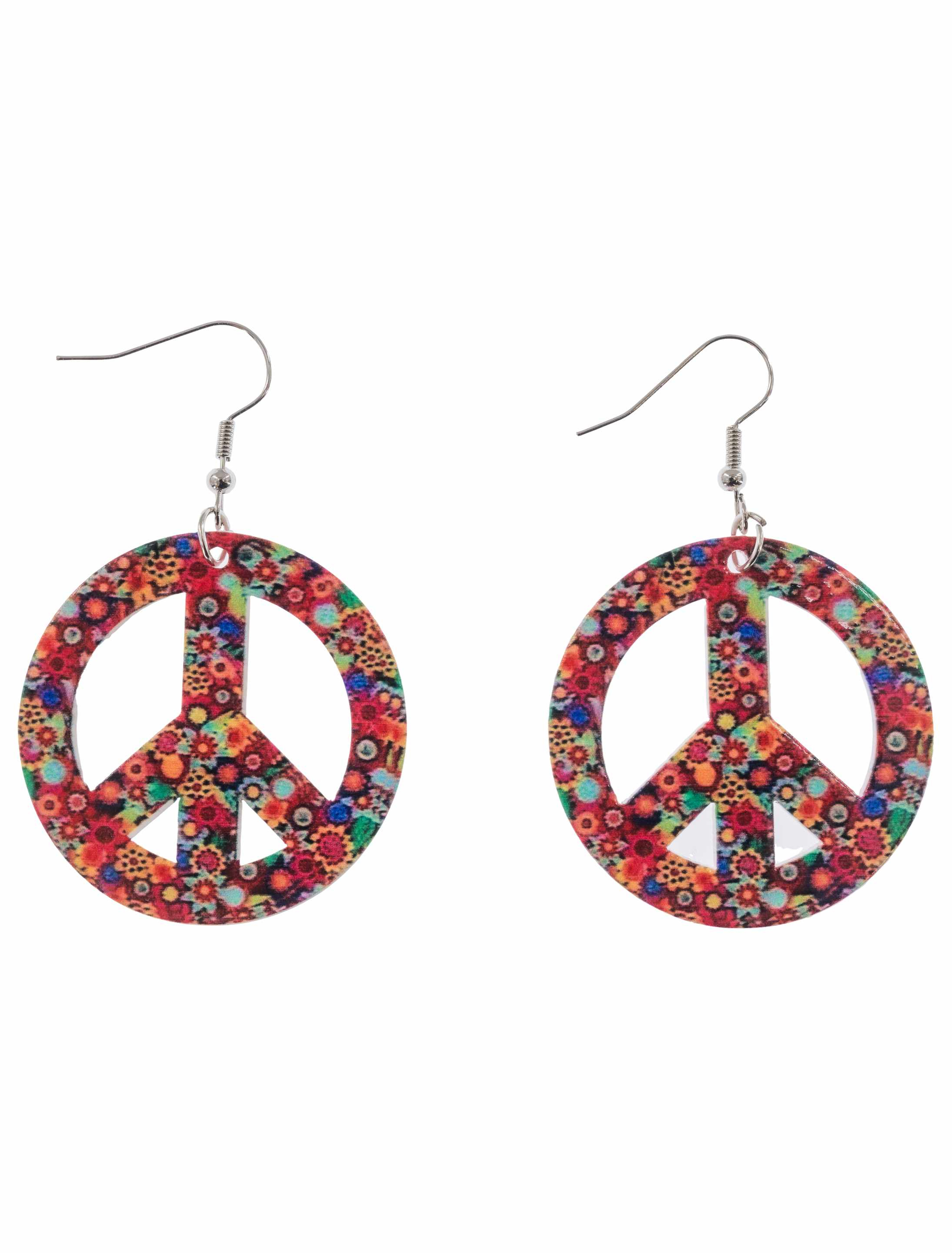 Ohrringe Peace bunt