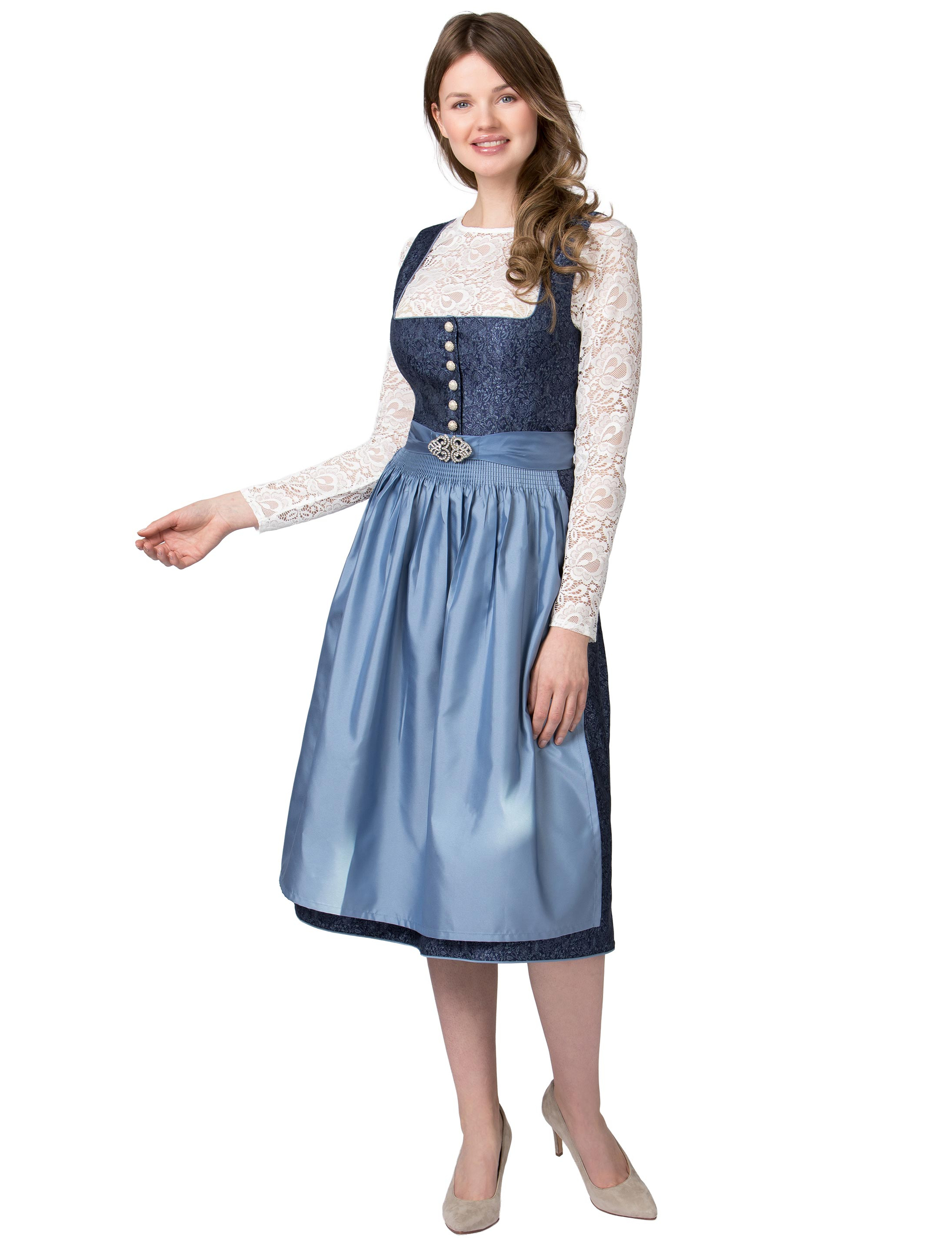 Dirndl Leonora Damen blau 42