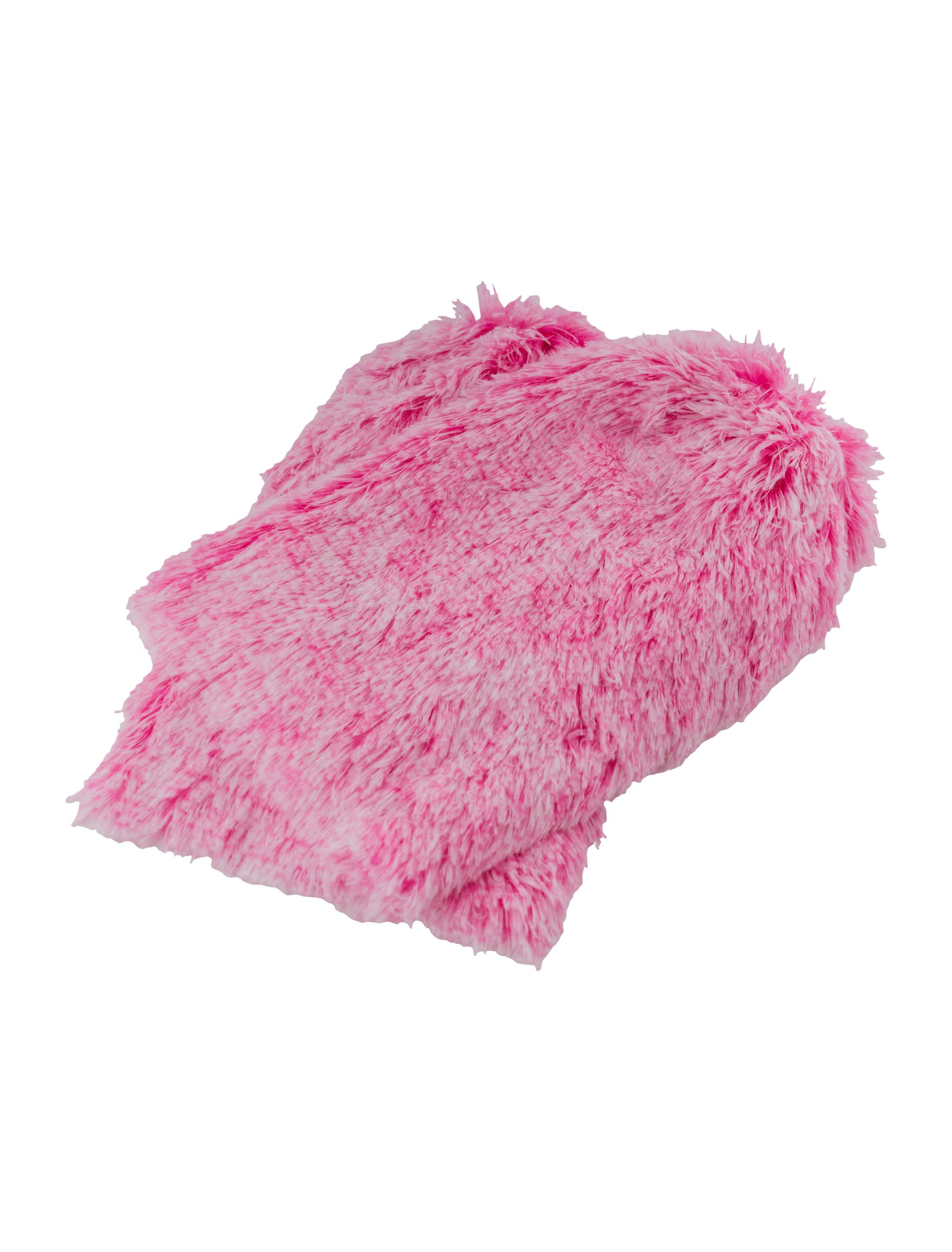 Beinstulpen Plüsch 35cm pink/weiß one size