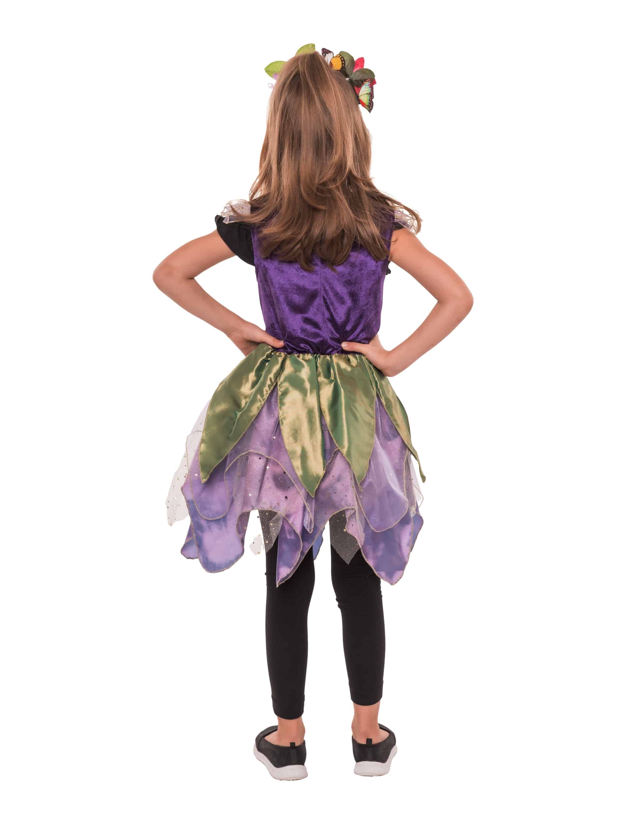 Kleid Blumenfee Kinder lila/grün 4-6 Jahre