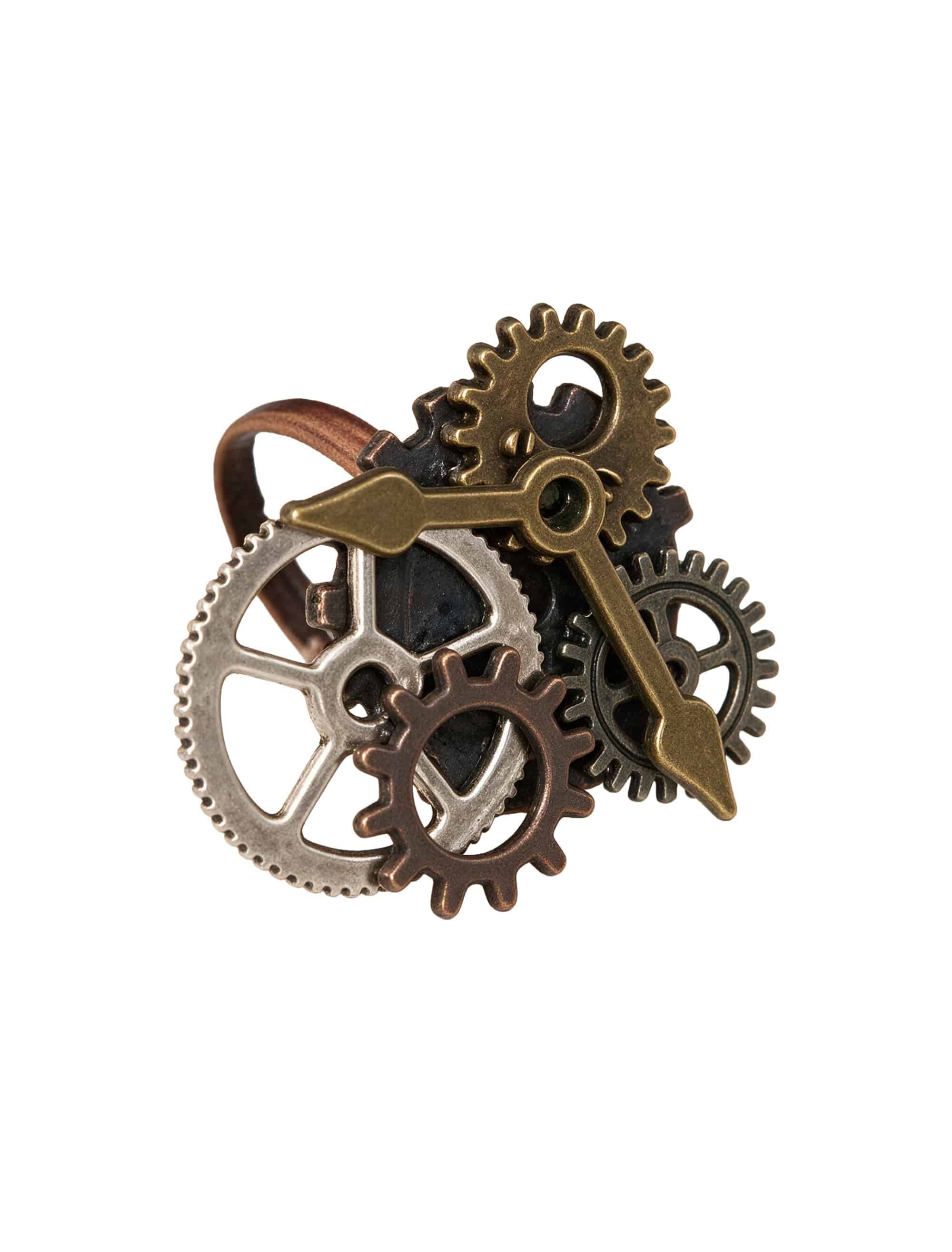 Armband Steampunk mit Schlaufe braun/schwarz