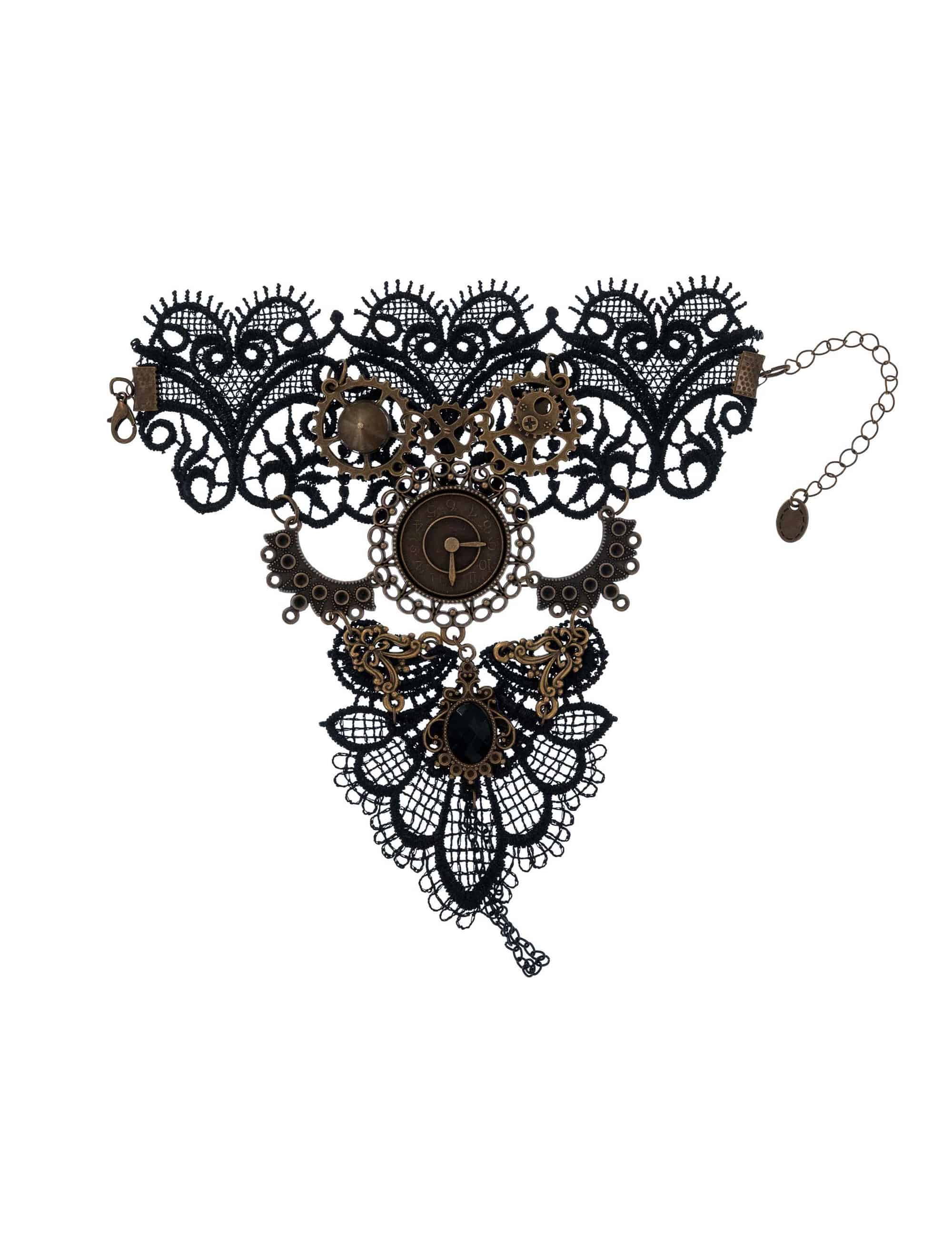 Armband Steampunk mit Schlaufe braun/schwarz
