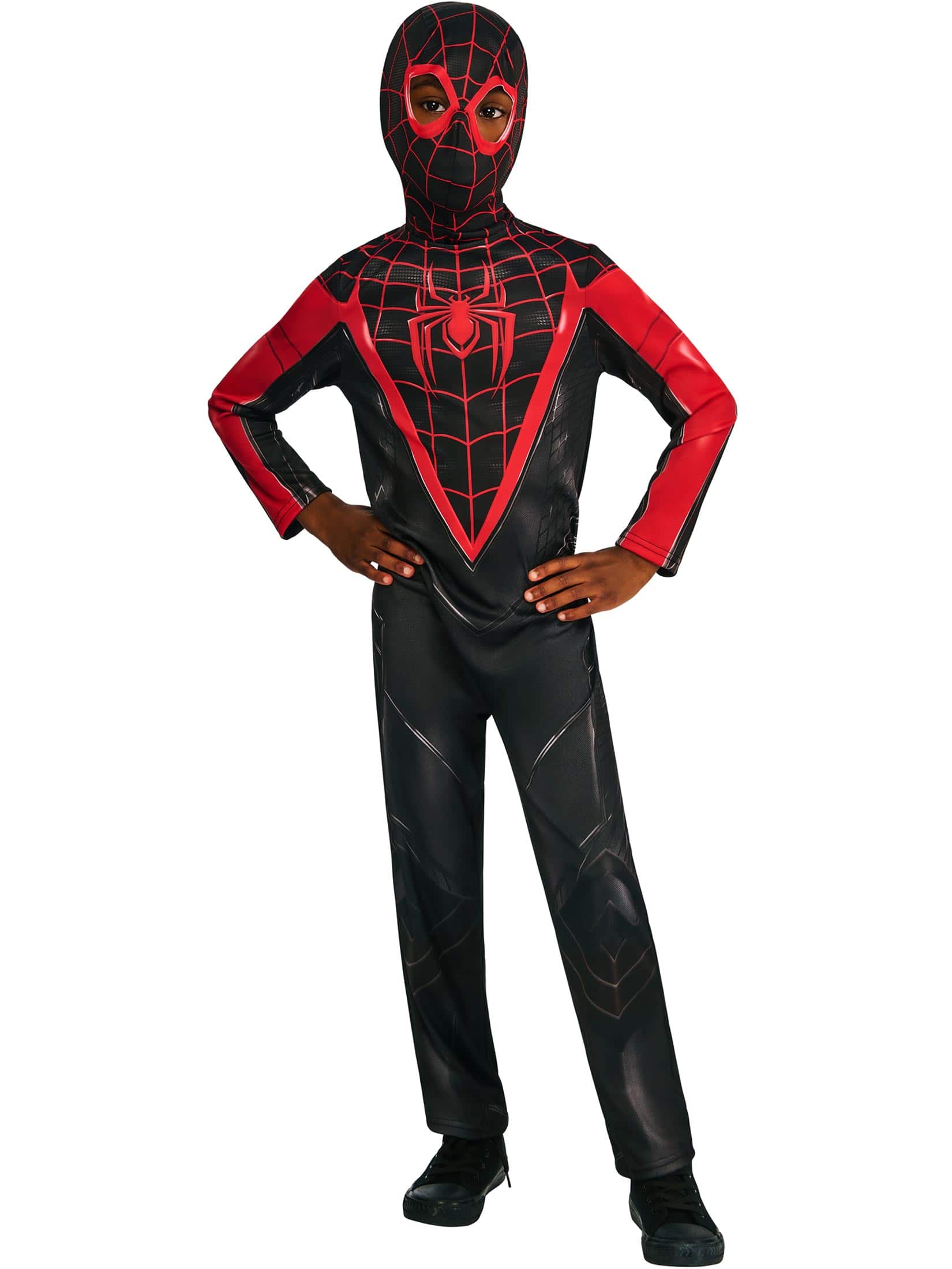Spider-Man Miles Morales 2-tlg.  Kinder schwarz/rot 7-8 Jahre