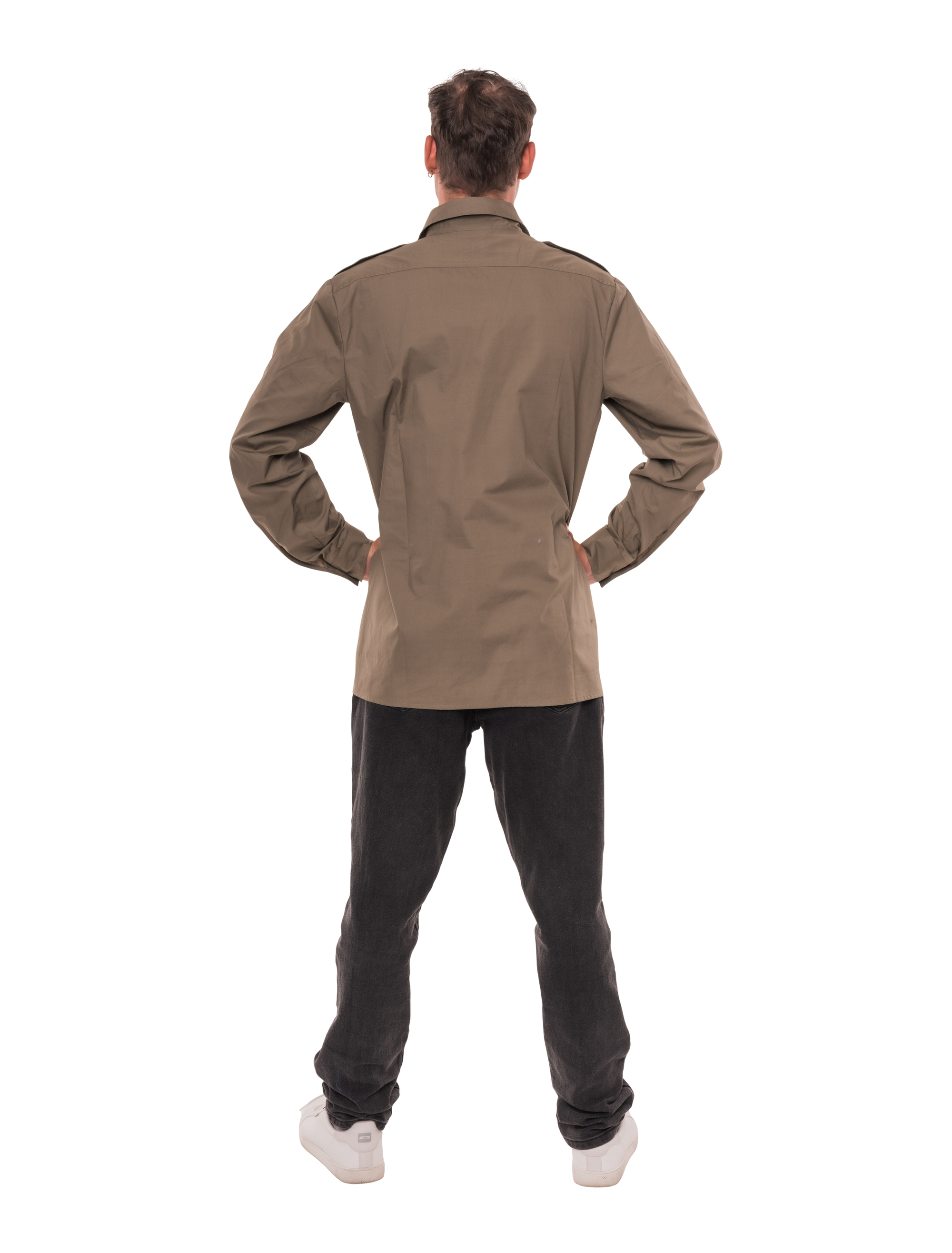 Hemd Safari Herren olivgrün S/M